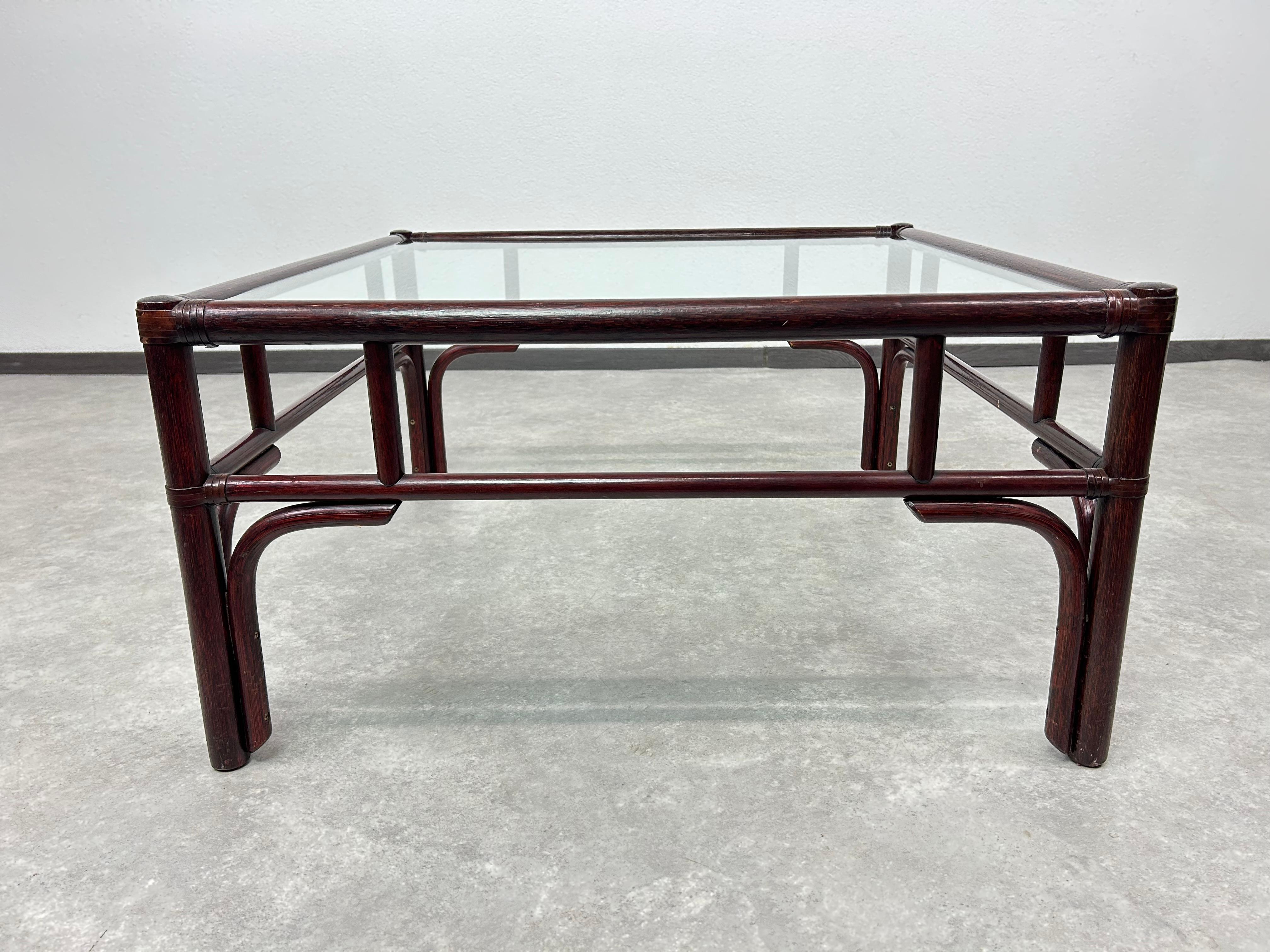 Mid-Century Modern Mid-century modern bamboo low table by Gervasoni en vente