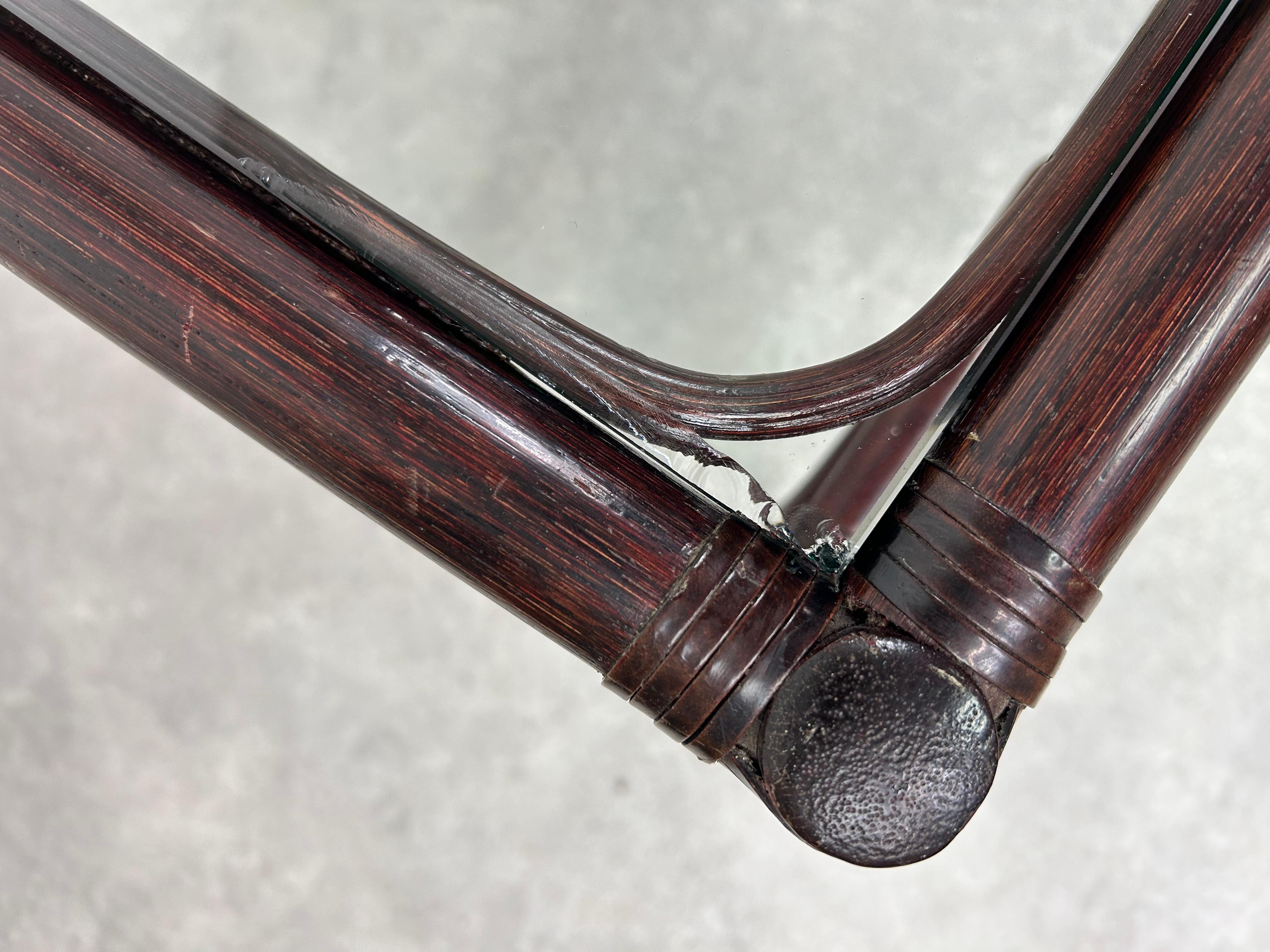 Bambou Mid-century modern bamboo low table by Gervasoni en vente