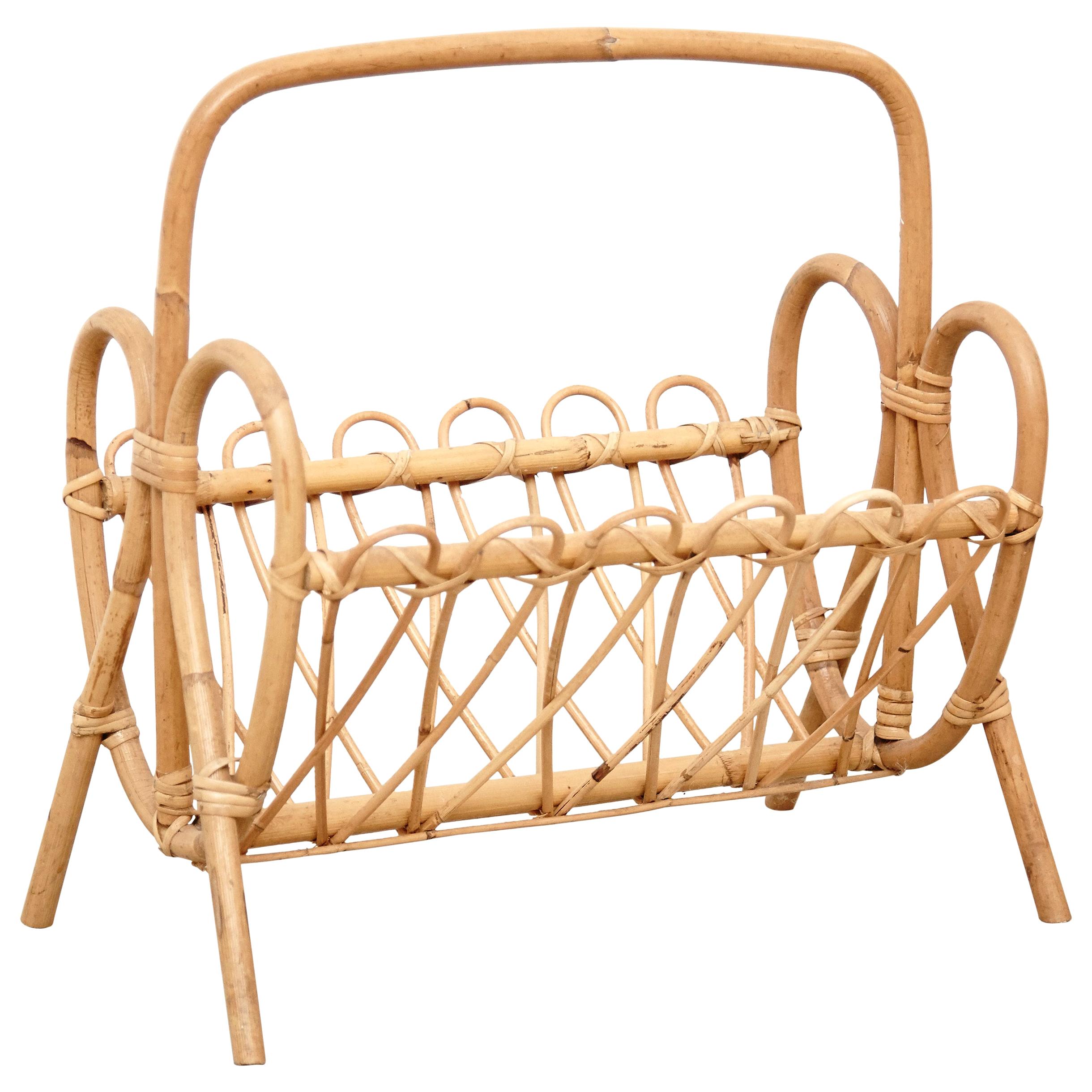 French Vinatge Magazine Rack in Metal, circa 1960 For Sale at 1stDibs