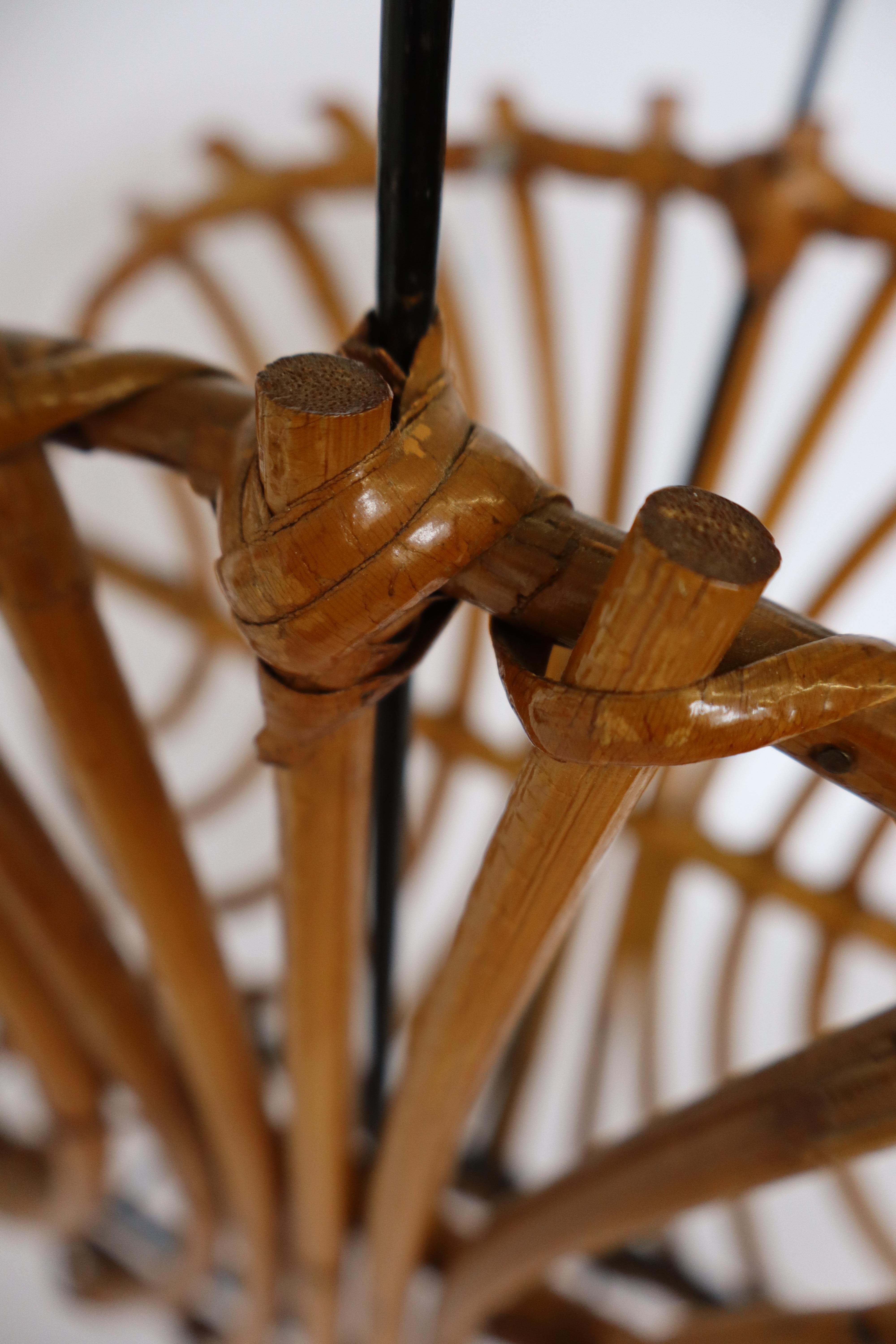 Mid-century modern Bamboo magazine holder, Holland Noordwolde In Good Condition For Sale In Zemst, BE