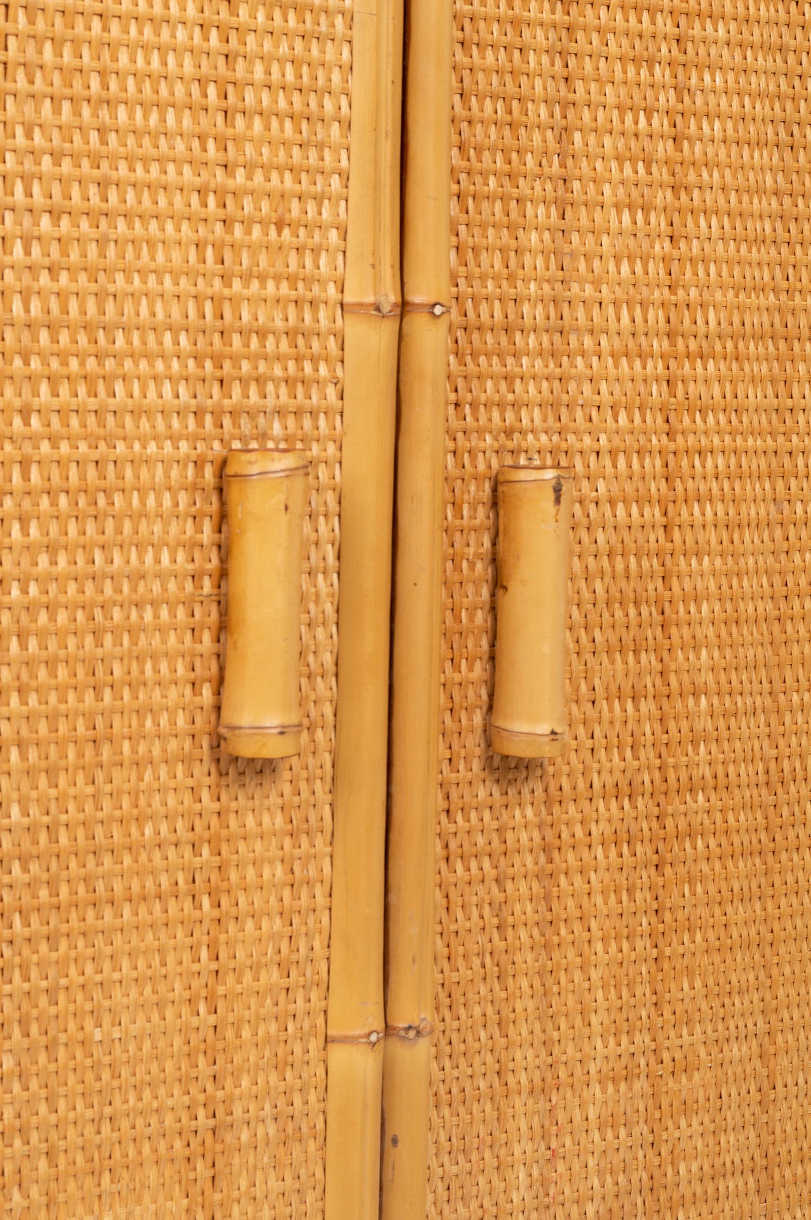 bamboo rattan cabinet