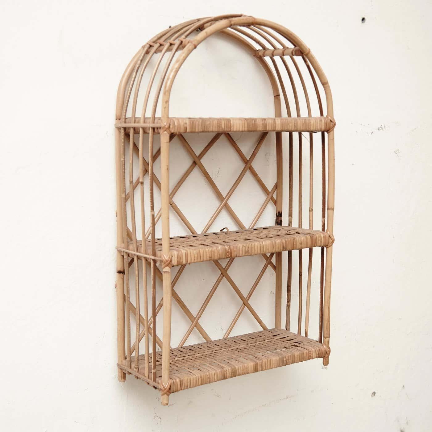 Mid-Century moderno Scaffale in bambù moderno di metà secolo Rivera, Francia, 1960 circa in vendita