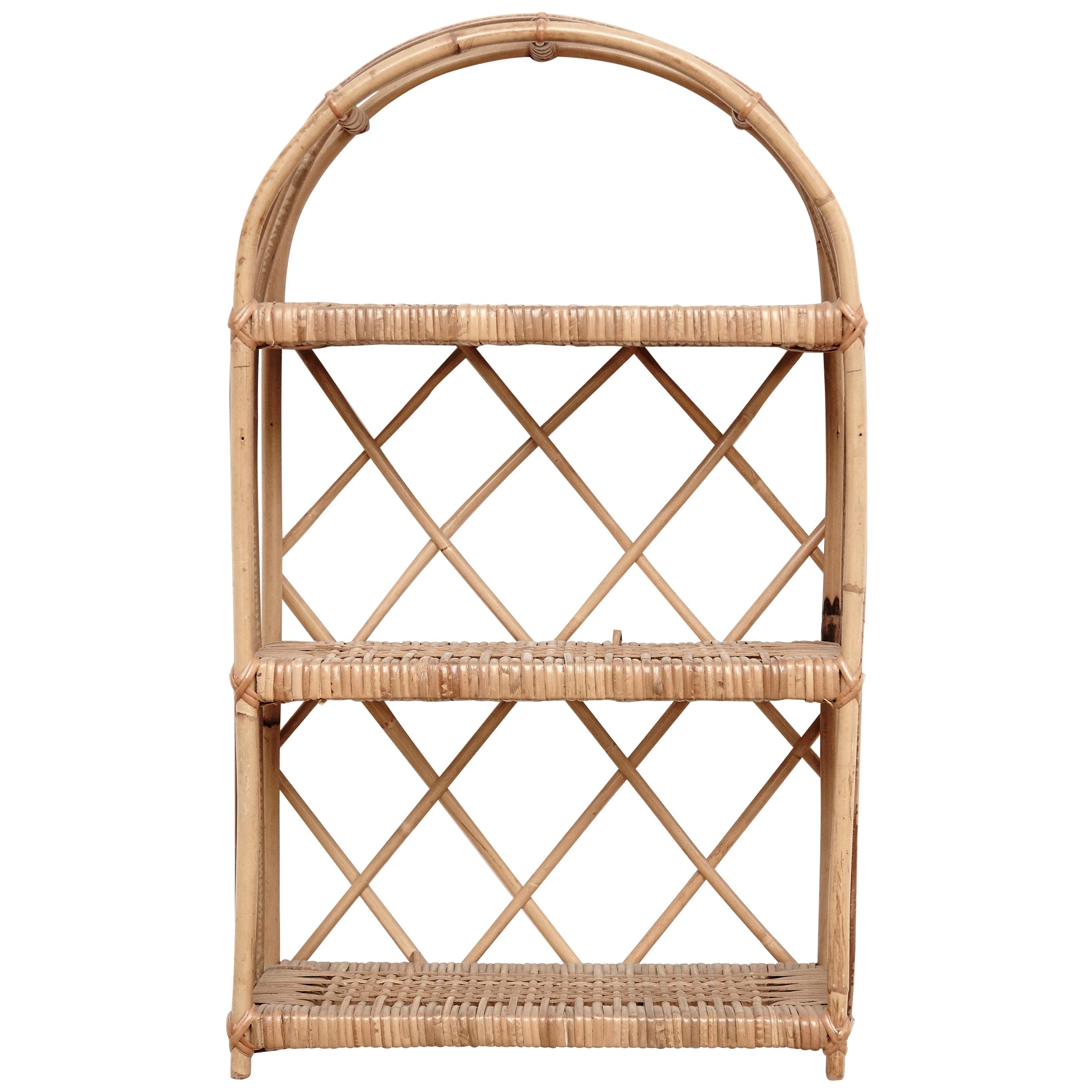 Mid-Century Modern Bamboo Shelve French Rivera, circa 1960 For Sale