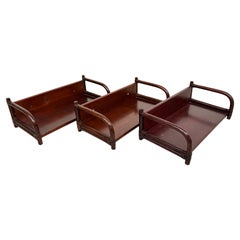 Mid-century modern bamboo shelves by Gervasoni