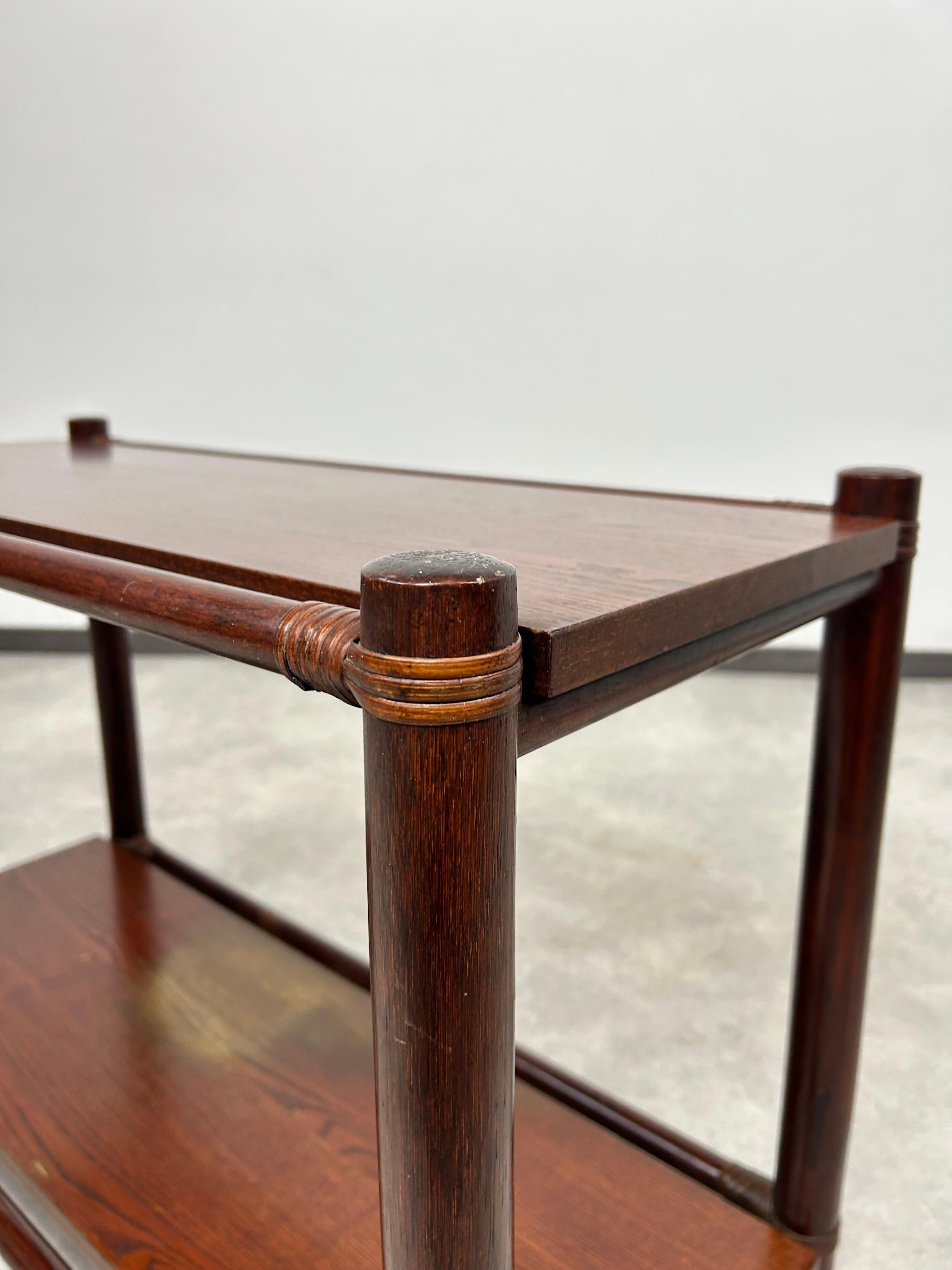 Mid-century modern bamboo side table by Gervasoni For Sale 4