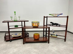 Mid-century modern bamboo side table by Gervasoni