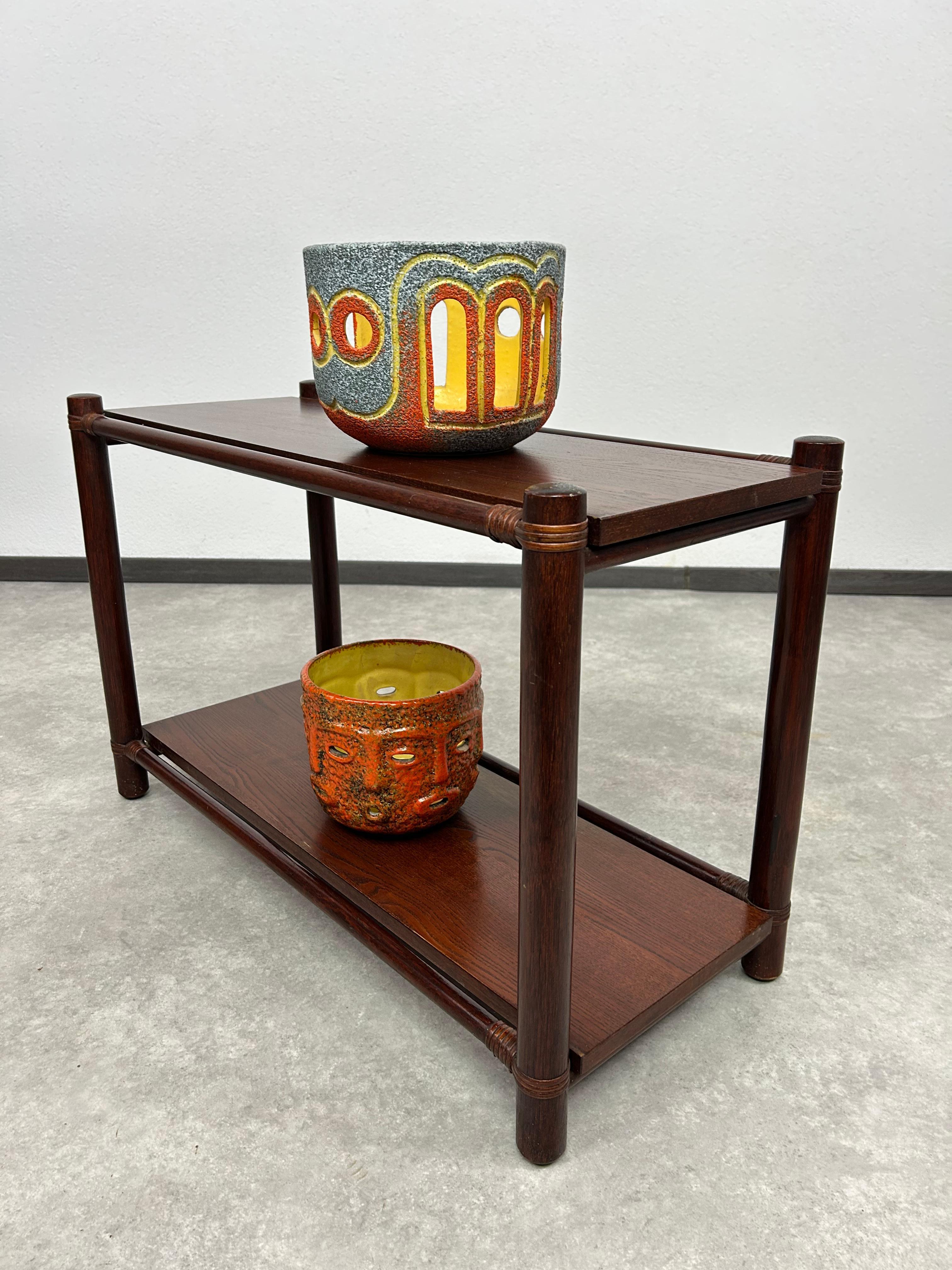 Italian Mid-century modern bamboo side table by Gervasoni For Sale