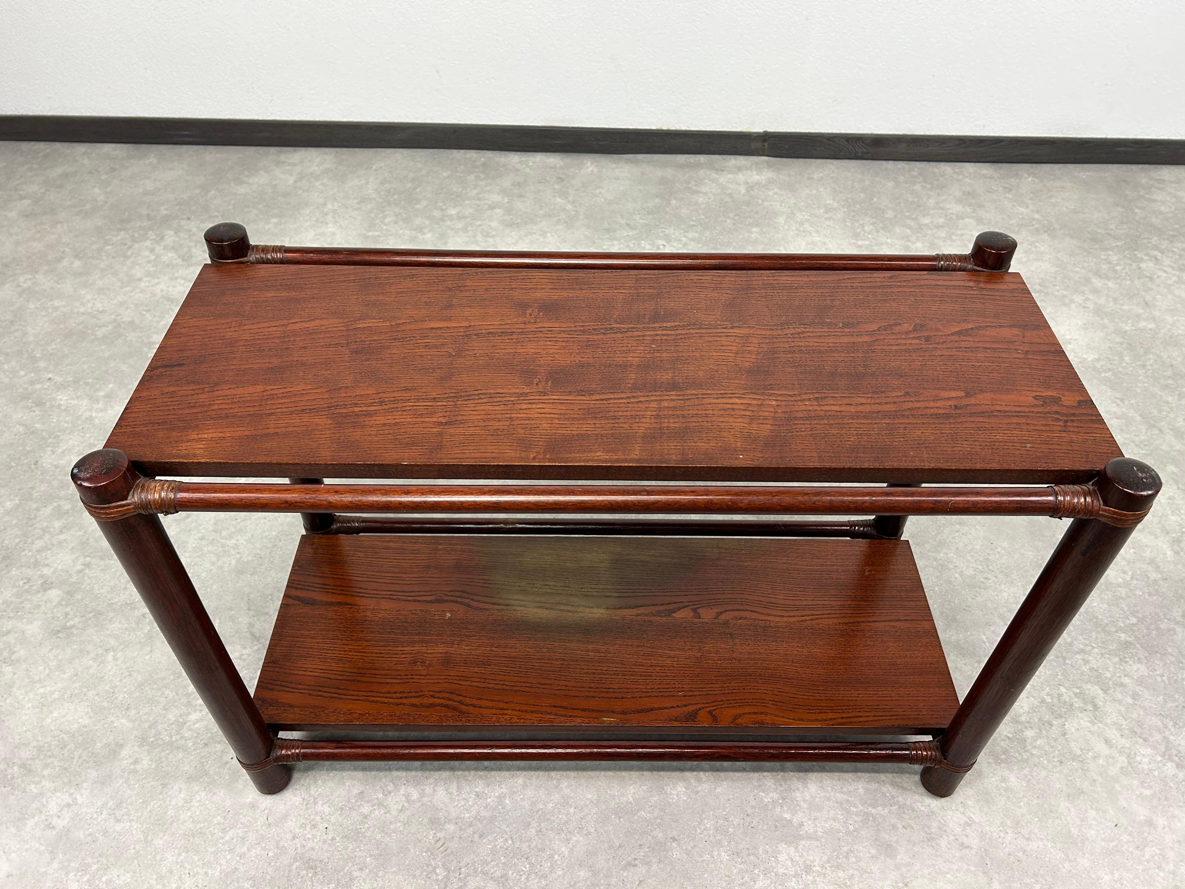 Late 20th Century Mid-century modern bamboo side table by Gervasoni For Sale
