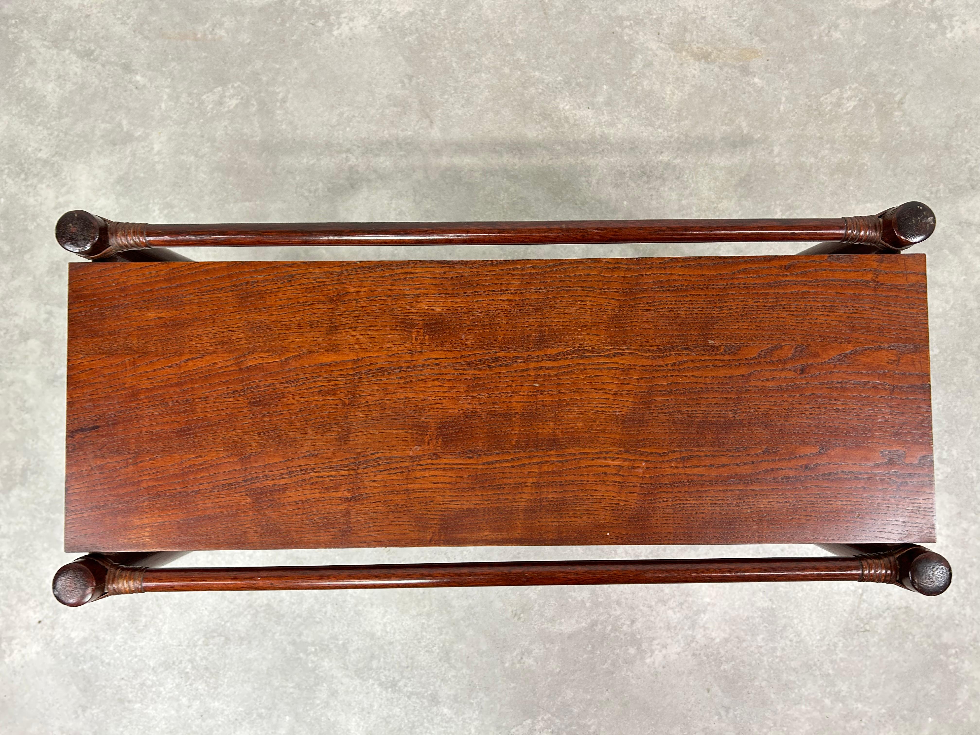 Bamboo Mid-century modern bamboo side table by Gervasoni For Sale