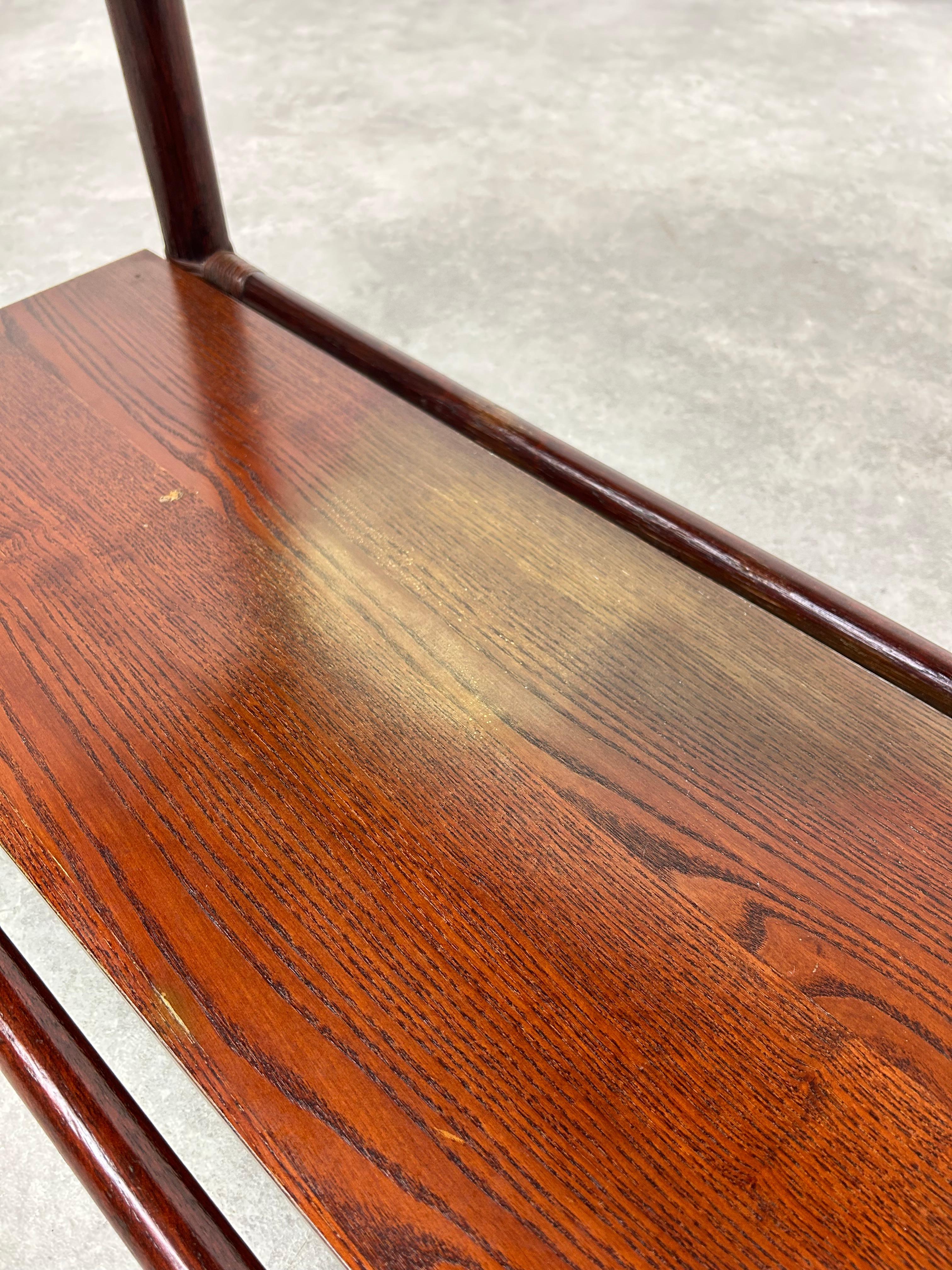 Mid-century modern bamboo side table by Gervasoni For Sale 2