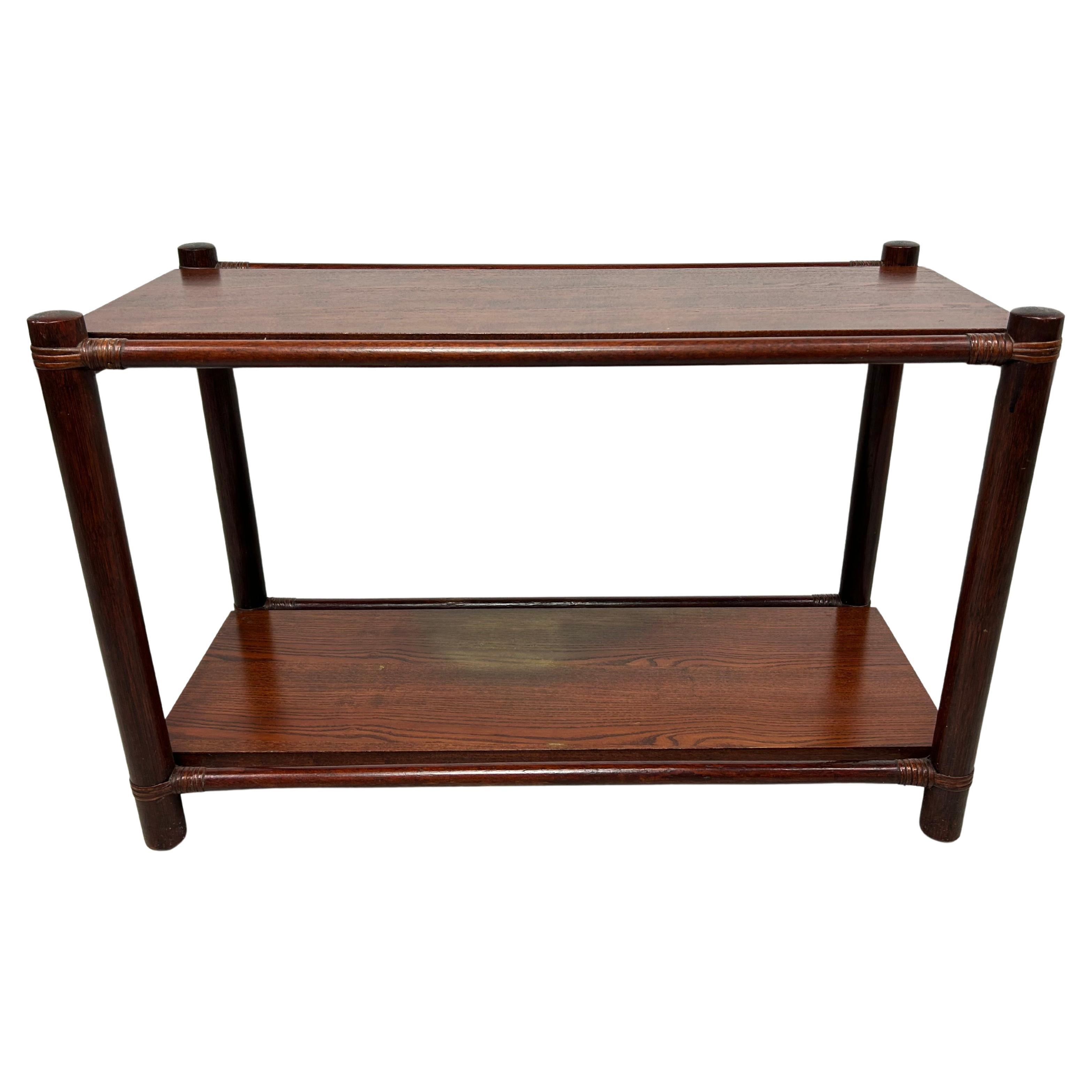 Mid-century modern bamboo side table by Gervasoni