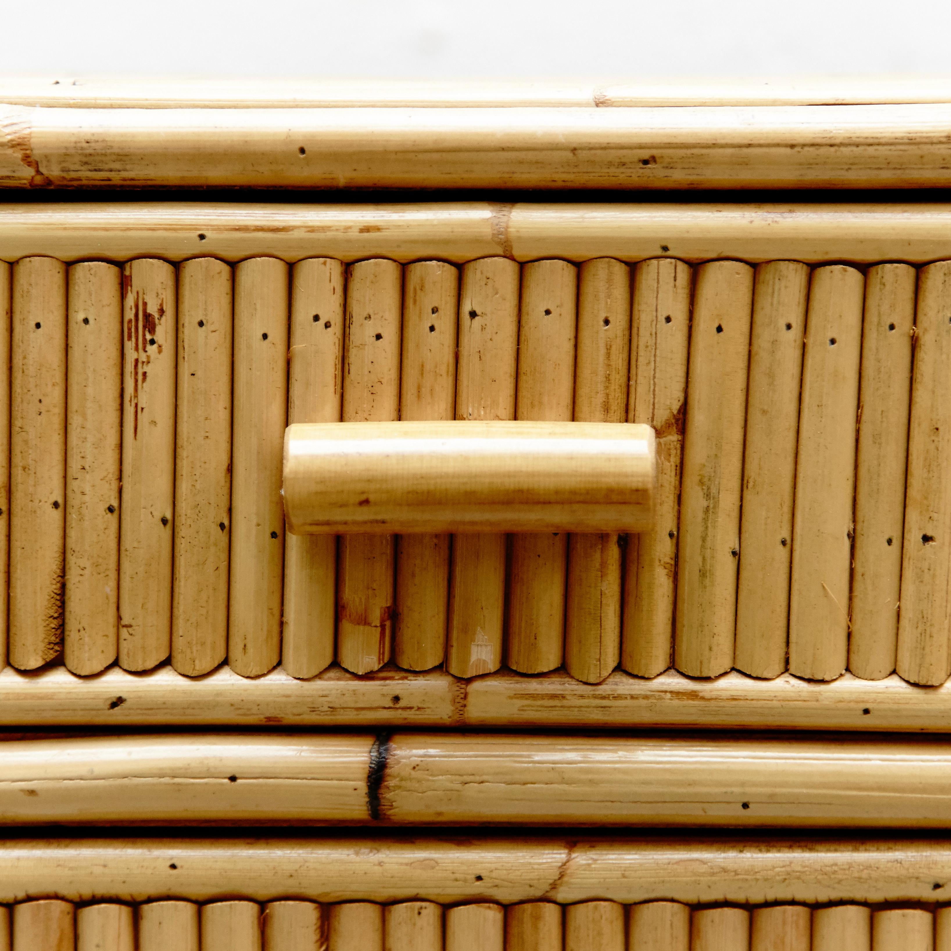 Mid-Century Modern Bamboo Sideboard, circa 1960 In Good Condition In Barcelona, Barcelona