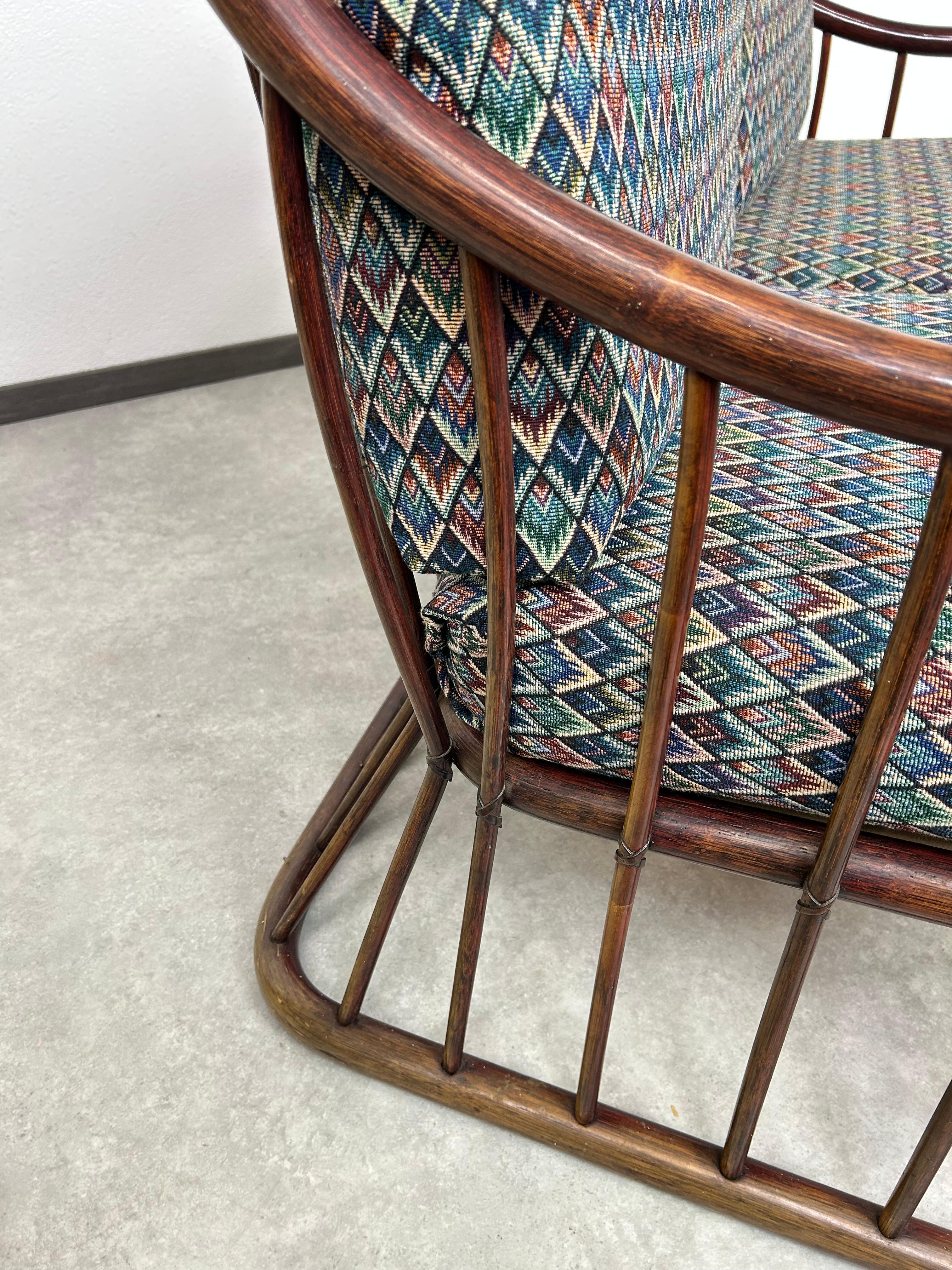 Sofá moderno de bambú de mediados de siglo de Gervasoni en venta 3