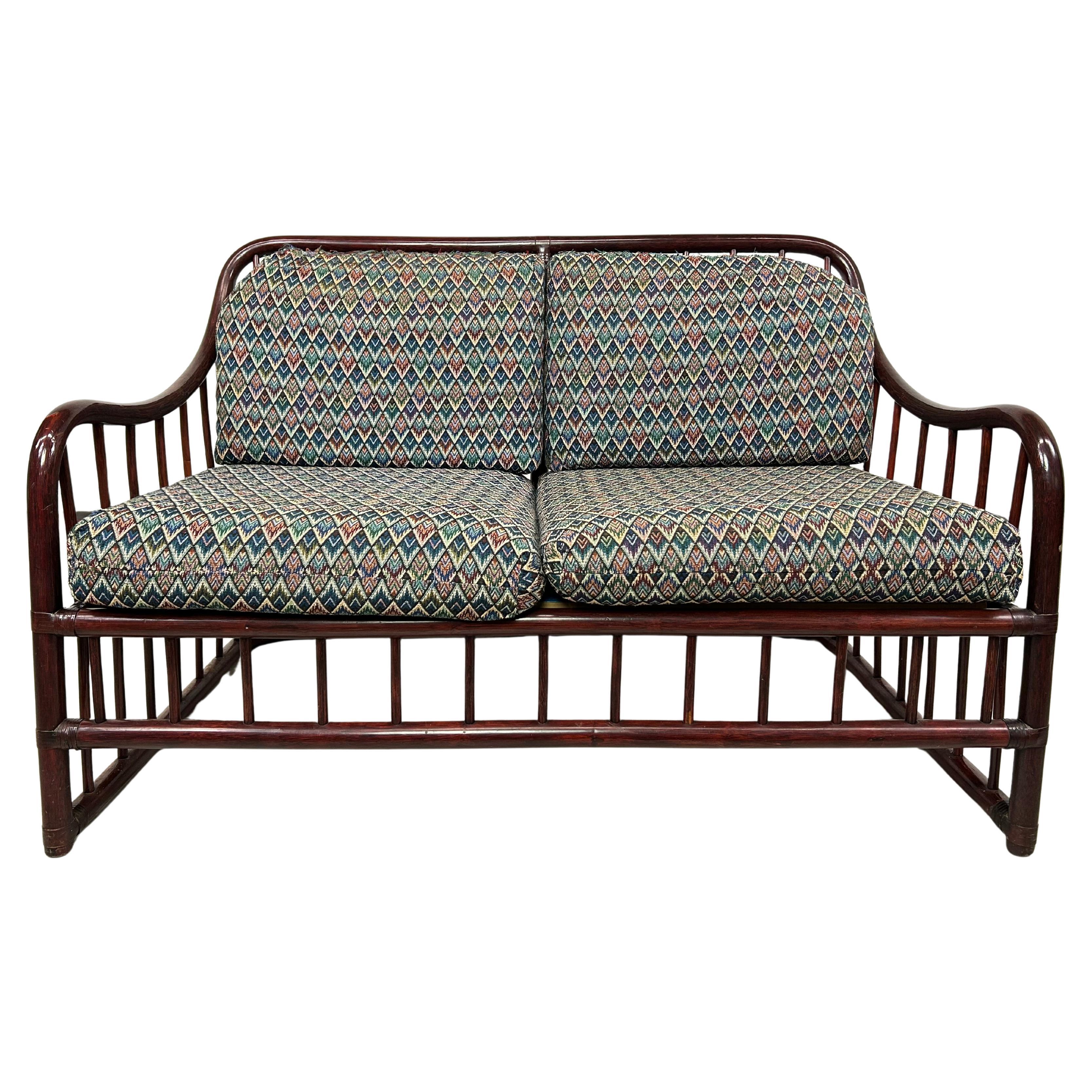 Mid-century modern bamboo sofa by Gervasoni