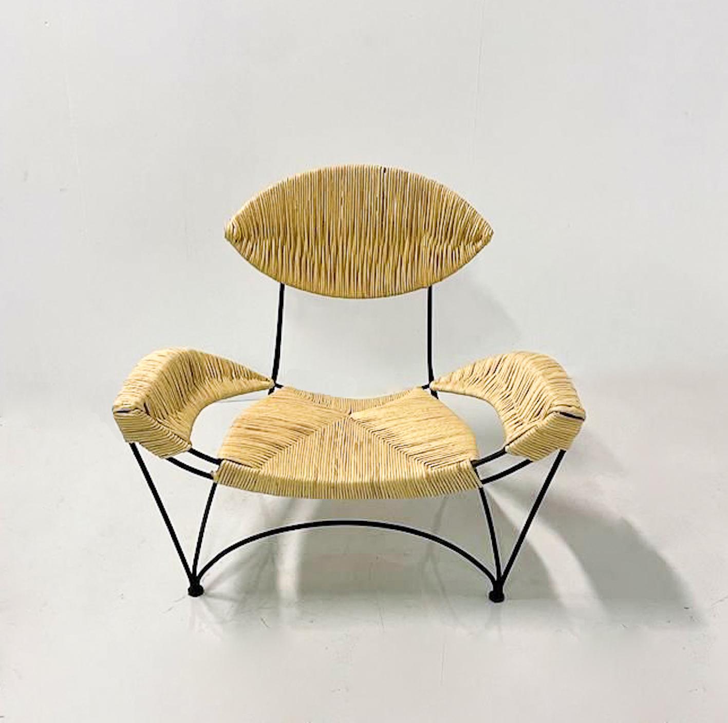Moderner Bananenstuhl aus der Mitte des Jahrhunderts von Tom Dixon für Capellini, 1980er Jahre (Metall) im Angebot