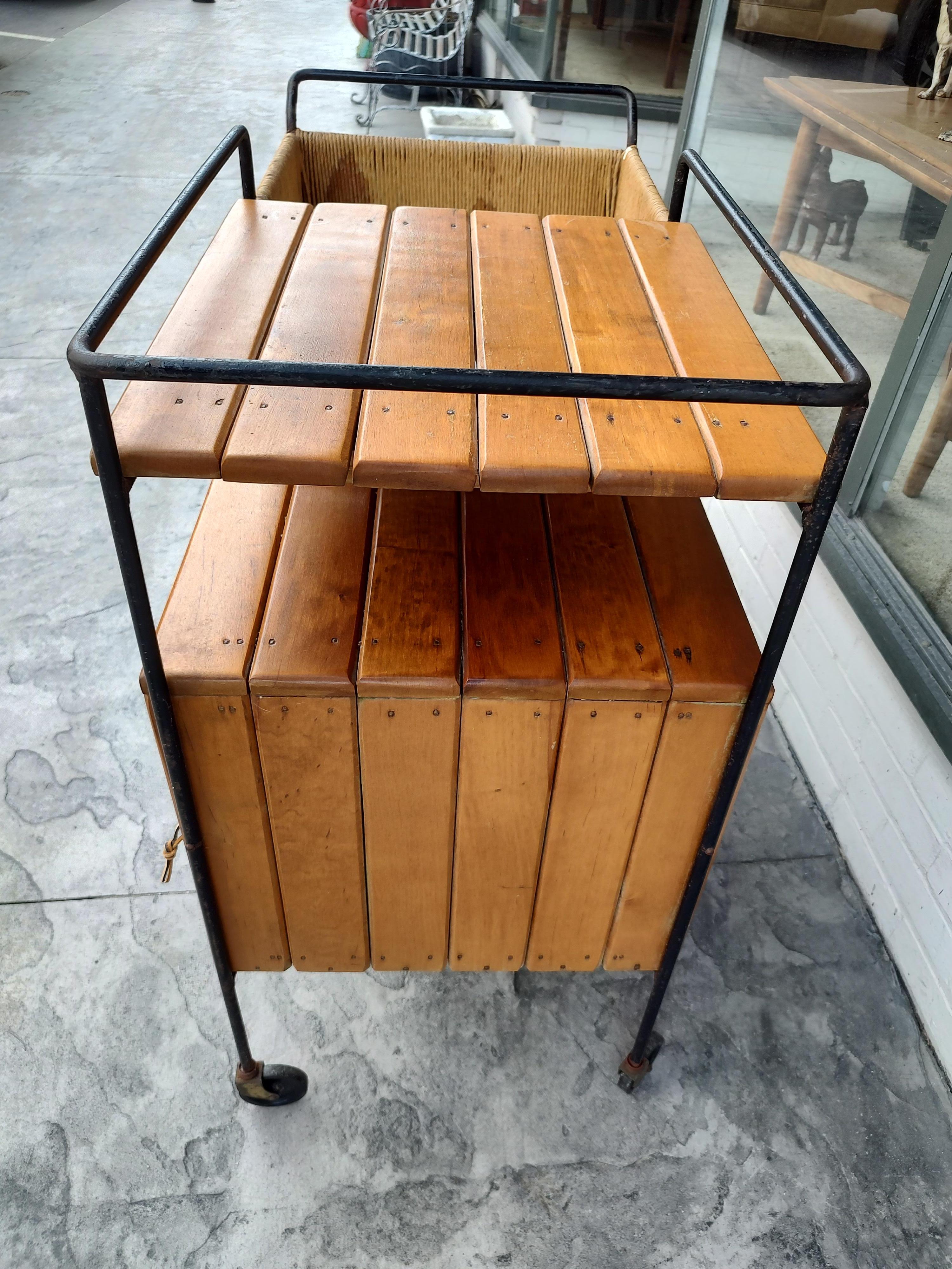 Mid-Century Modern Bar Cart by Arthur Umanoff for Raymor In Good Condition In Port Jervis, NY