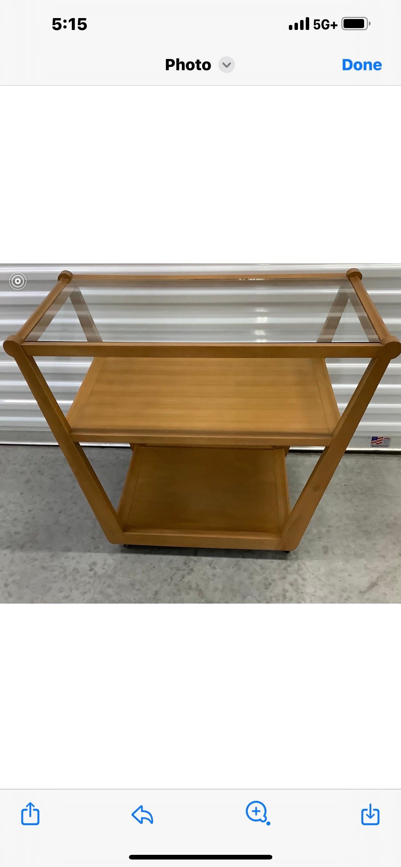Mid Century Modern Bar Cart By Edward Wormley For Dunbar In Good Condition For Sale In Houston, TX