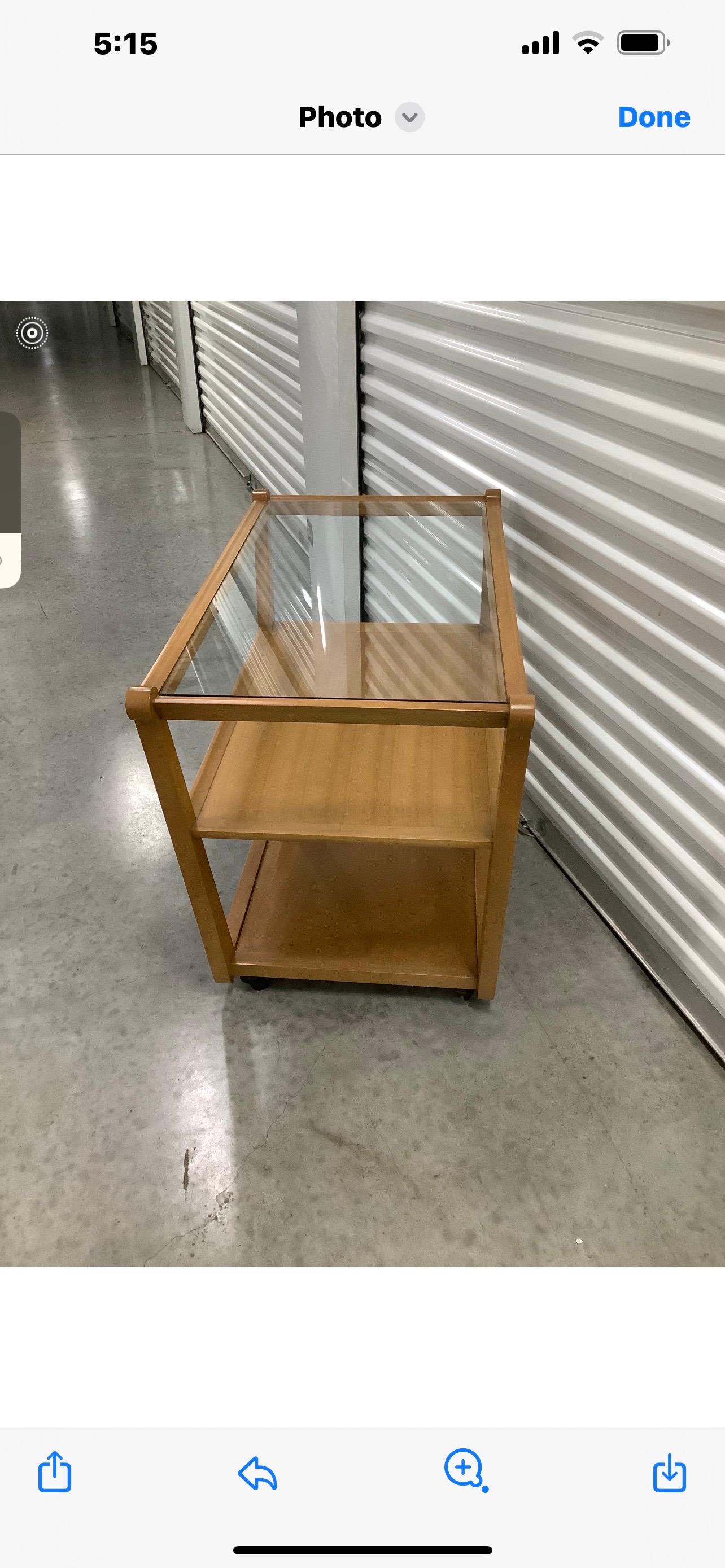 Wood Mid Century Modern Bar Cart By Edward Wormley For Dunbar For Sale