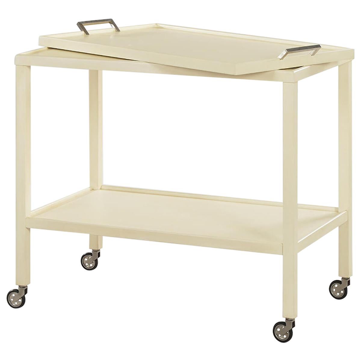 MidCentury Modern Chrome and Glass Martini Cart at 1stDibs