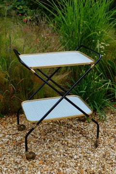 Mid-Century Modern Bar Cart, Folding Trolley, Festival of Britain