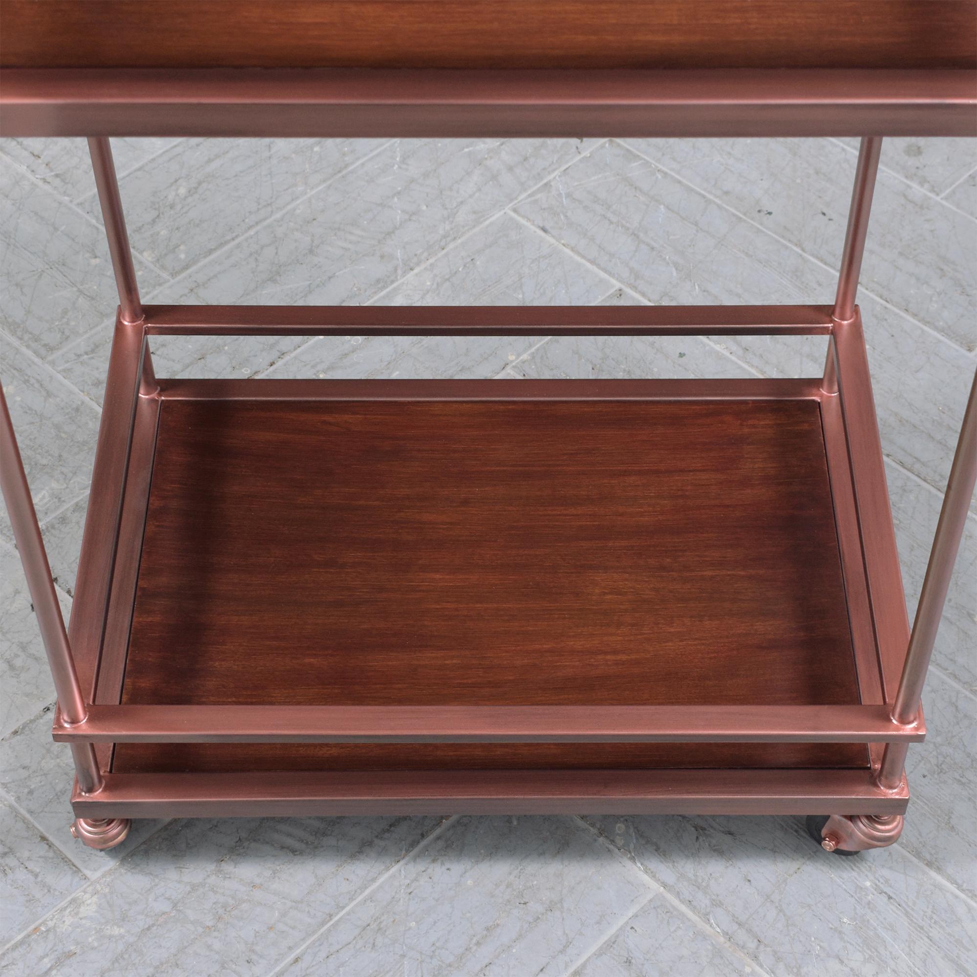 1980s Inspired Modern Bar Cart: Elegance & Functionality Redefined For Sale 2