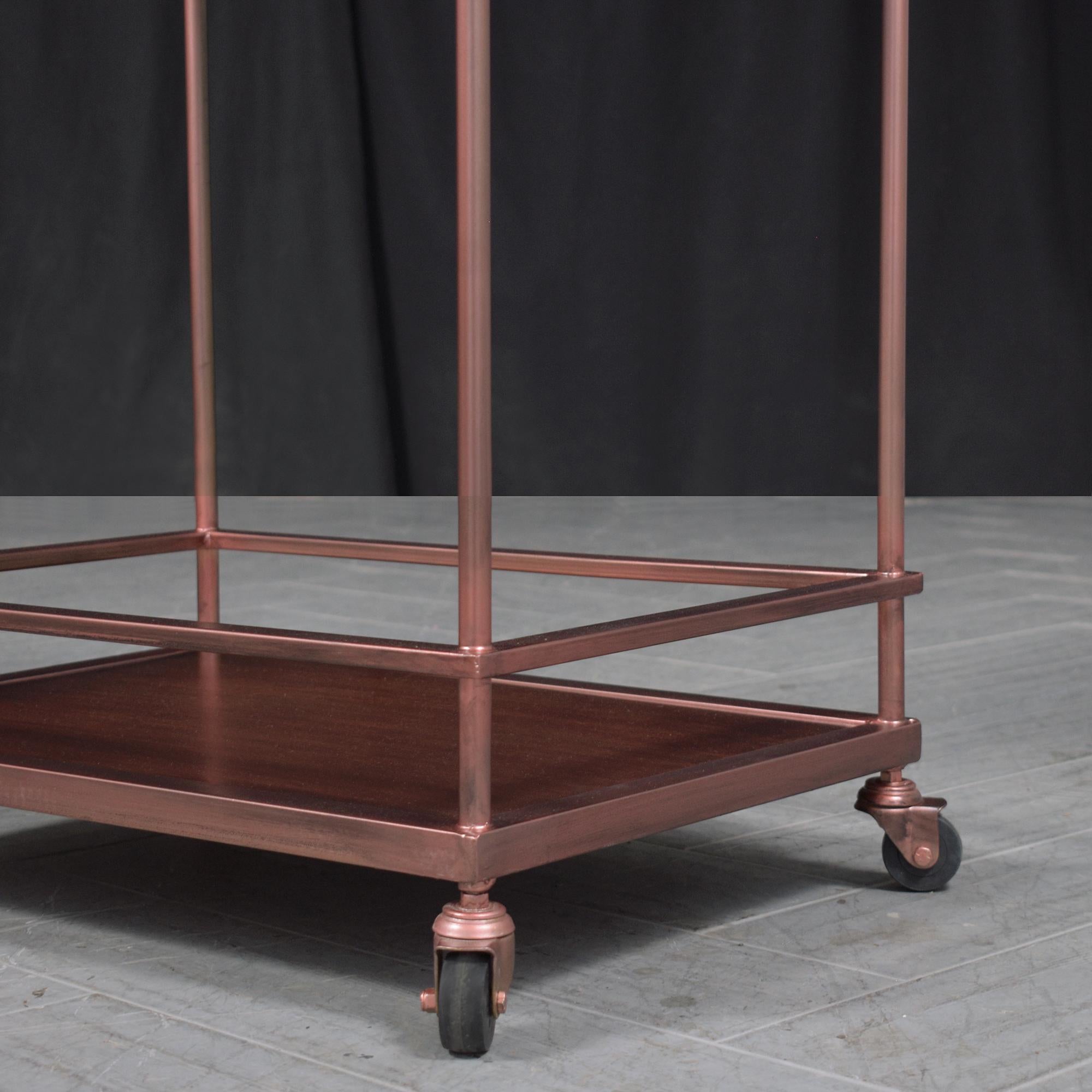 1980s Inspired Modern Bar Cart: Elegance & Functionality Redefined For Sale 3