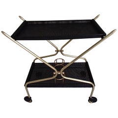 Mid-Century Modern Bar Cart in the Style of Mathieu Matégot