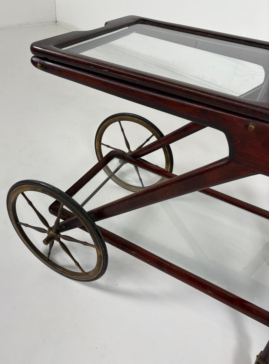 Carrito de bar moderno de mediados de siglo, Italia Años 50 en Bueno estado para la venta en Brussels, BE