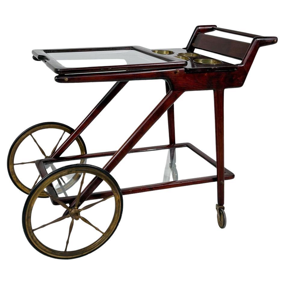 Carrito de bar moderno de mediados de siglo, Italia Años 50 en venta