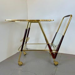Mid-Century Modern Bar Cart Trolley by Cesare Lacca, 1950’s