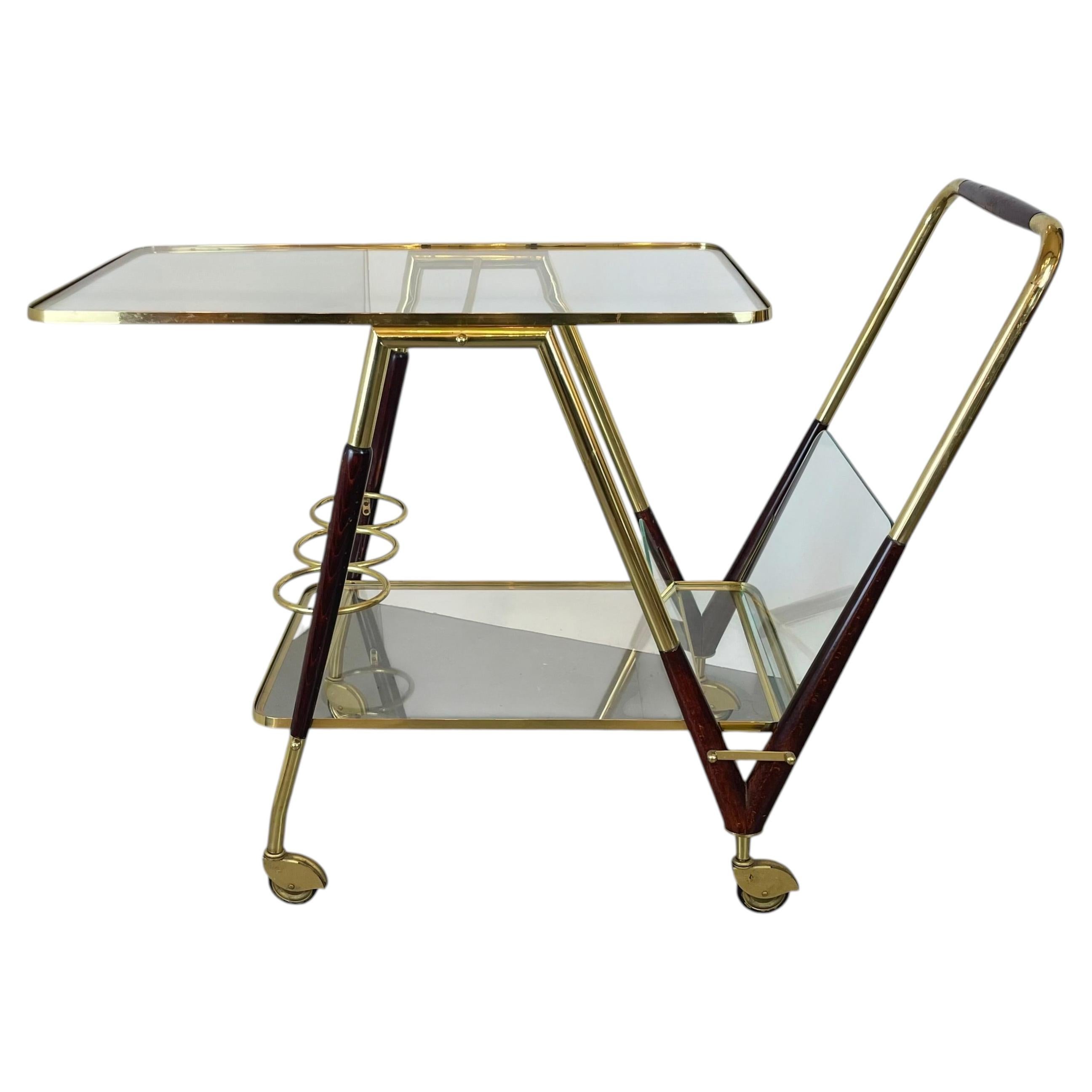 Mid-Century Modern Bar Cart Trolley by Cesare Lacca, 1950’s