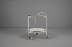 Mid-Century Modern Bar Cart with Removable Trays in Mategot Style, France, 1950s