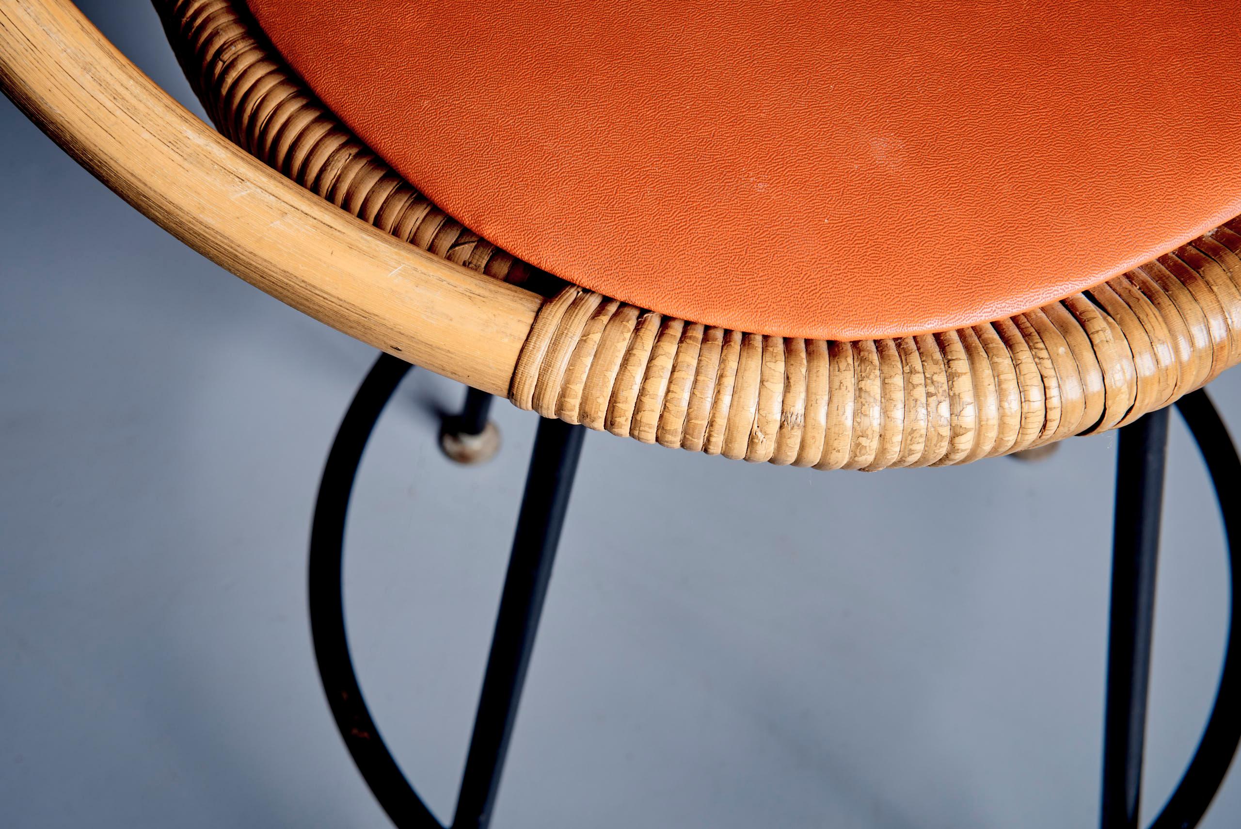 Mid-Century Modern Bar Stool by Danny Ho Fong, US, 1960s For Sale 1