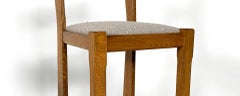 Mid-Century Modern Bar Stool, Wood and Fabric, 1970s, Italy