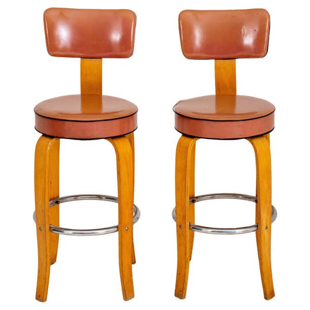 Mid-Century Modern Bar Stools, 1950s at 1stDibs
