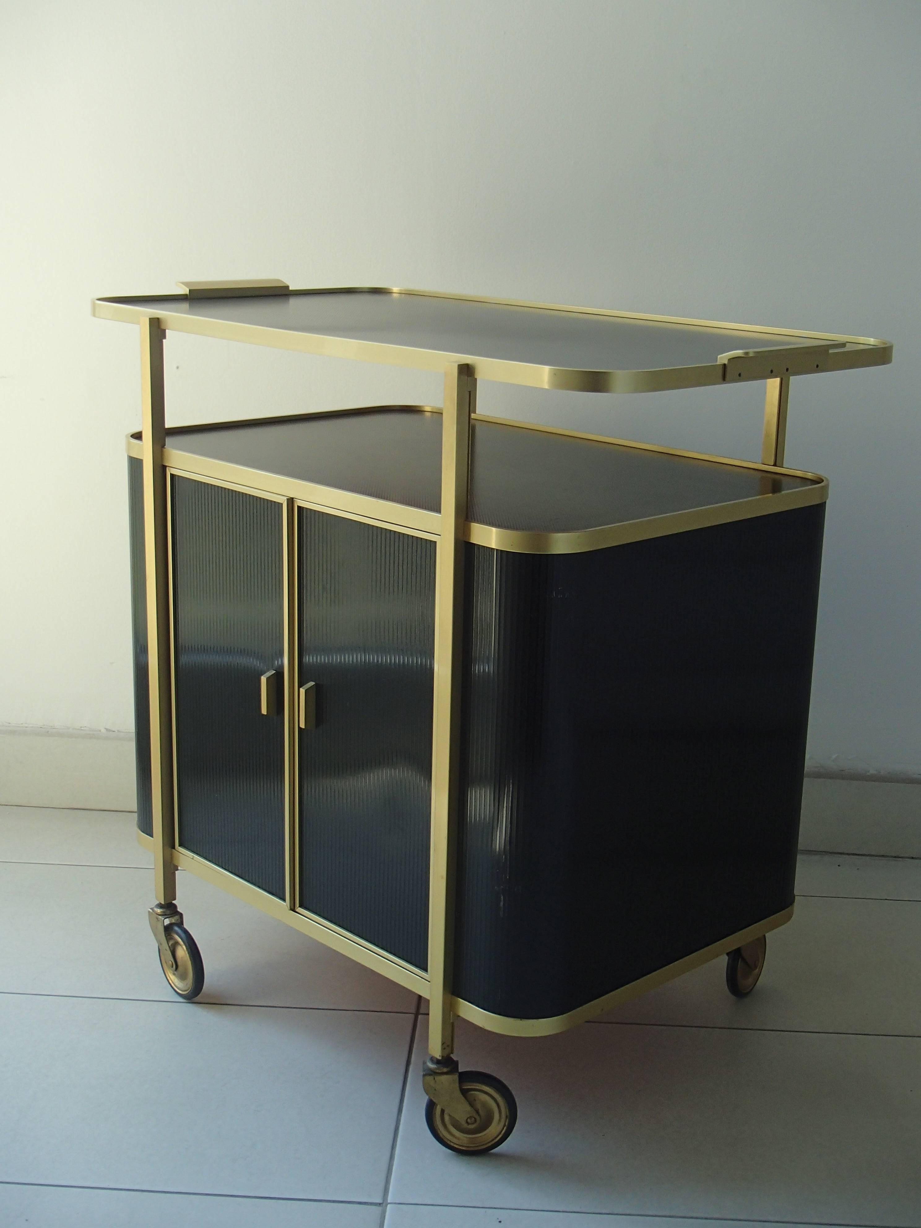 bar cart black and gold