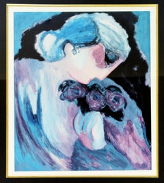 Mid-Century Modern Barbara a. Wood Framed Signed Lithograph 561/965