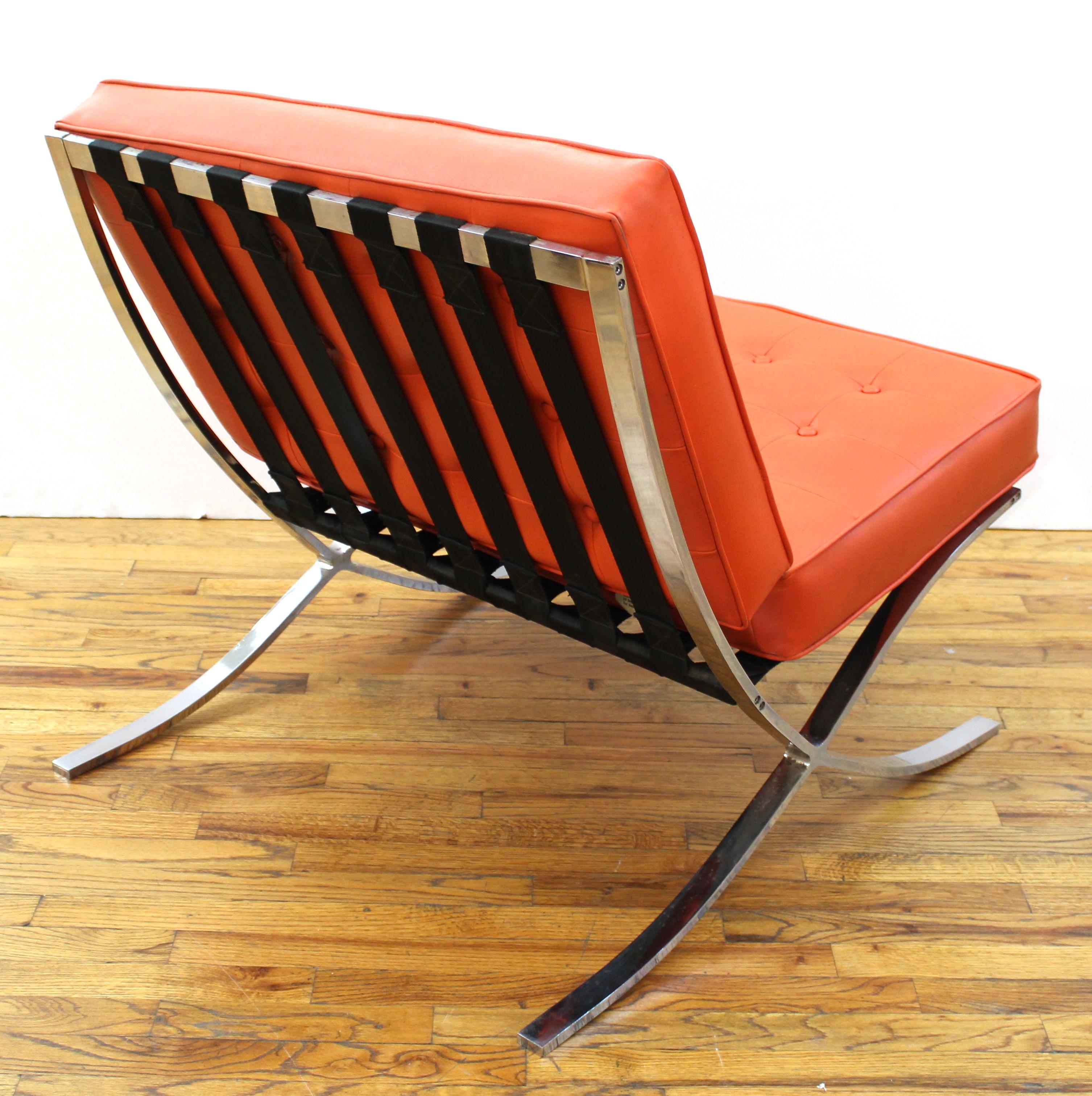 Mid-Century Modern 'Barcelona' Lounge Chair In Good Condition In Astoria, NY