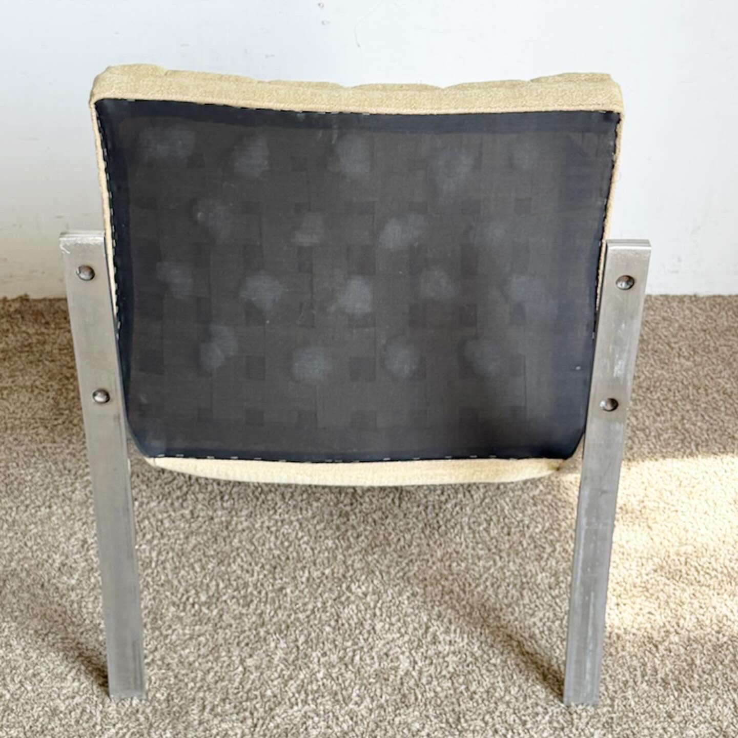 Mid Century Modern Barcelona Style Tufted Lounge Chair 1