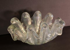 Mid-Century Modern Barovier & Tosa Murano Glass Clam Bowl Italian