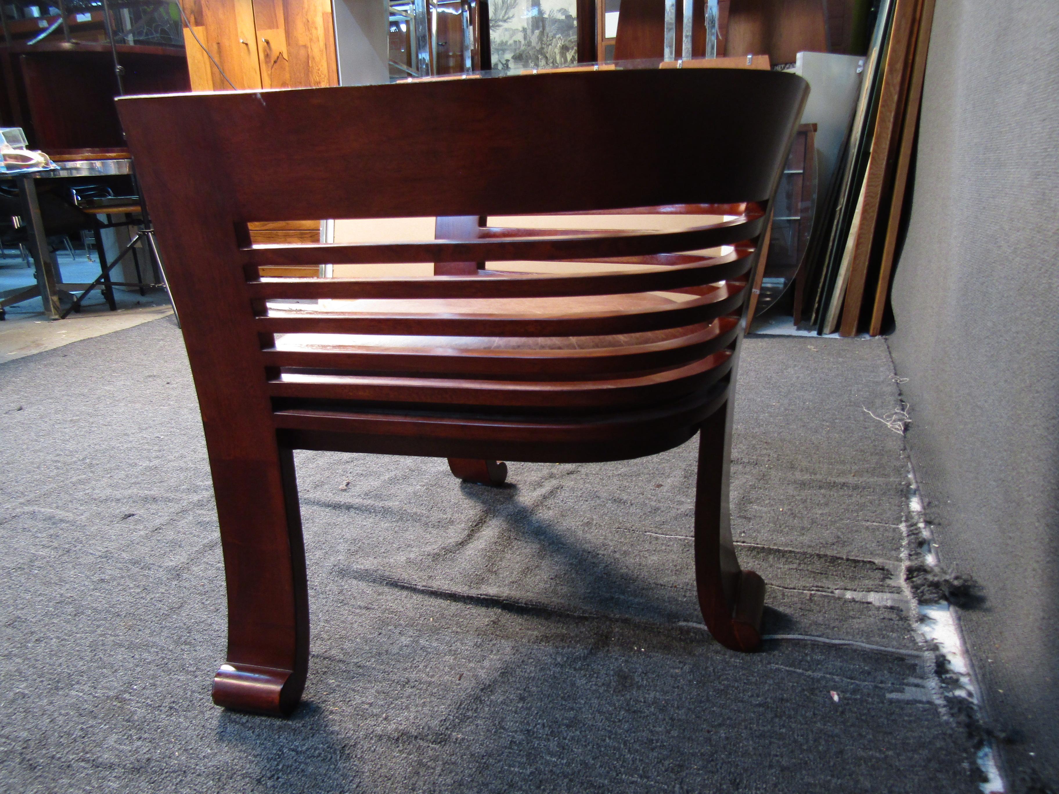 Mid-Century Modern Barrel Back Armchair 1