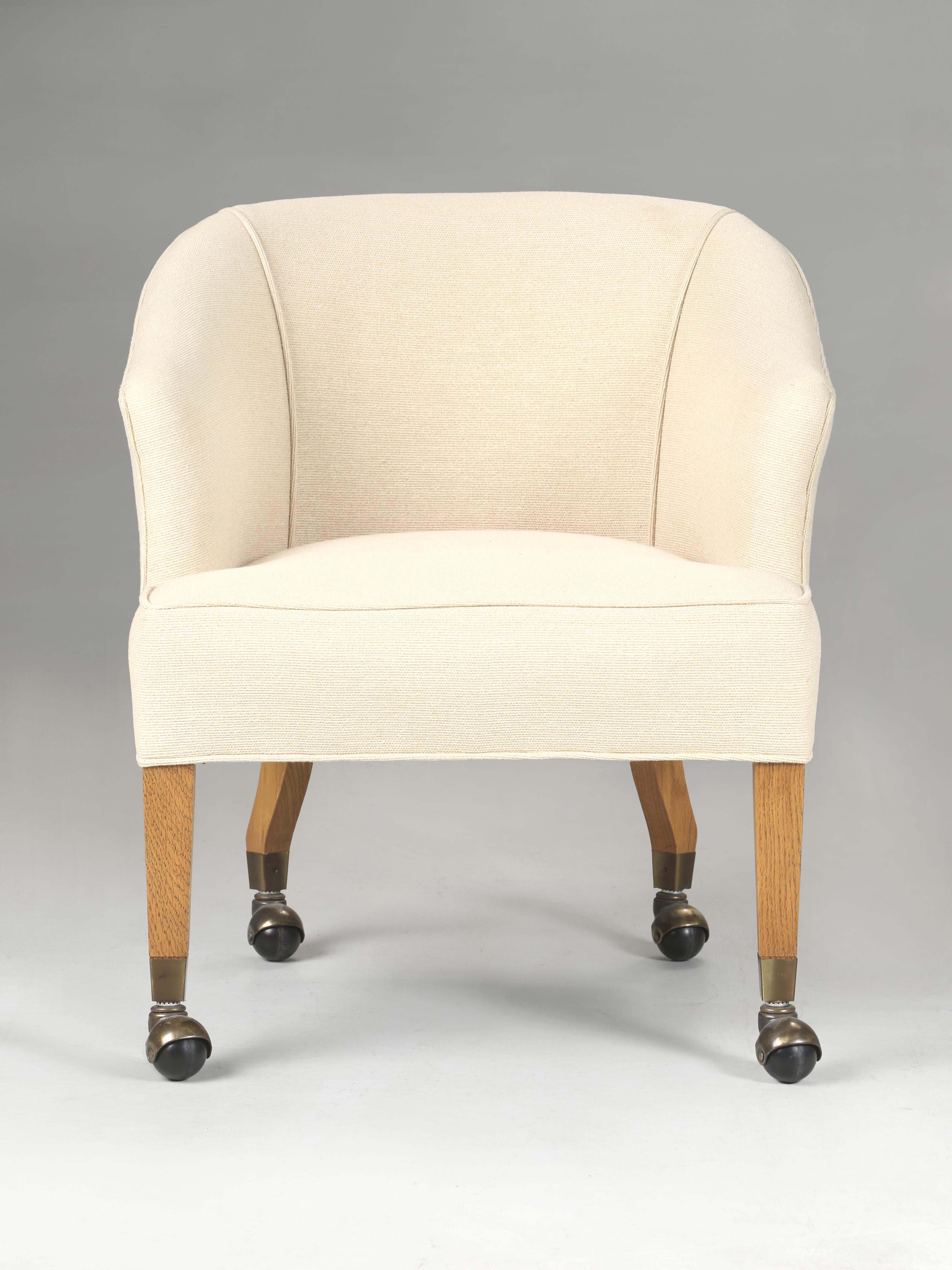Mid-Century Modern Barrel-Back Chair by Dunbar one of America's finest furniture producers circa 1960's. Our Vintage Barrel Back Chair is ultra comfortable as are most barrel back chairs and was removed from a local Chicago home, chock full of very