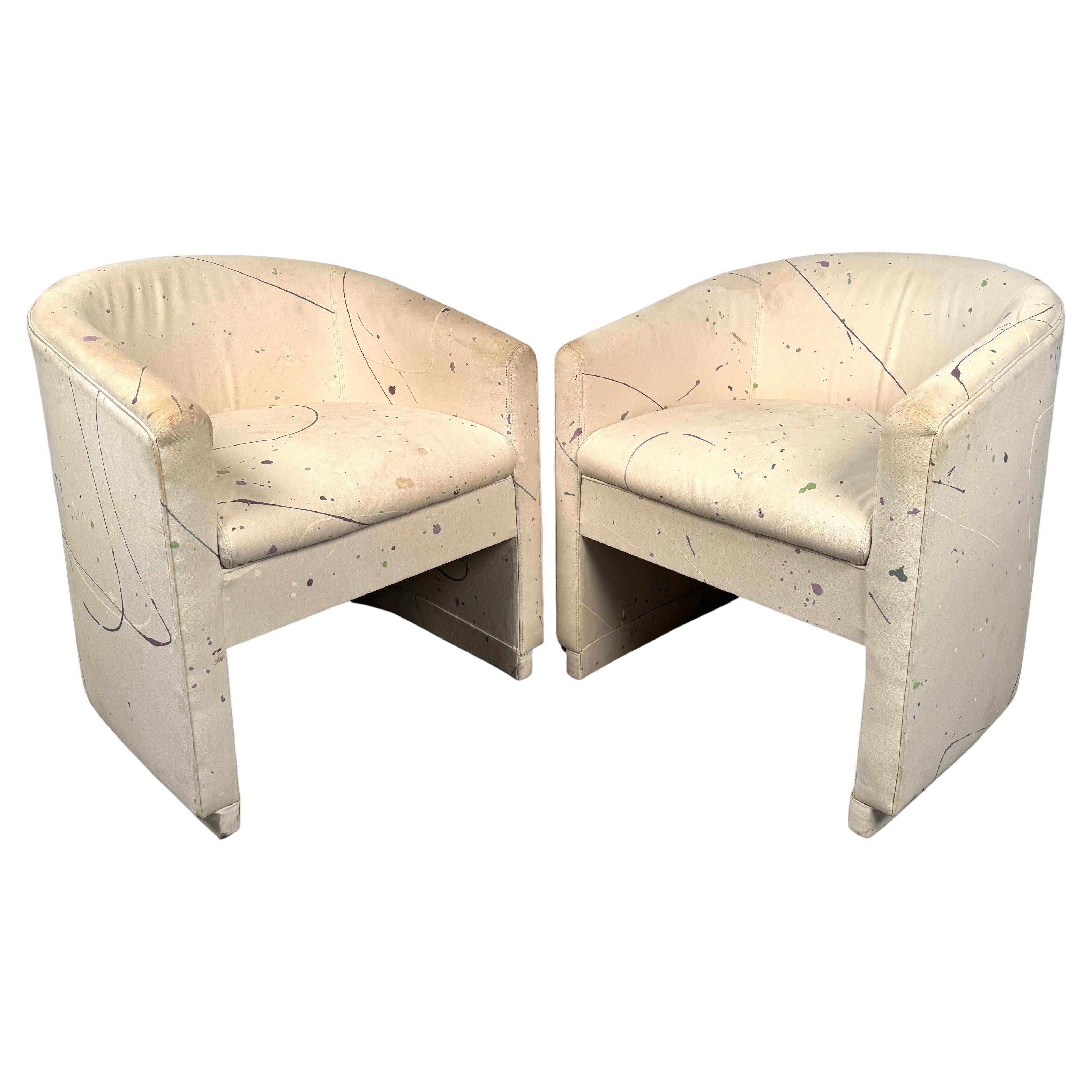 Mid-Century Modern Barrel Chairs