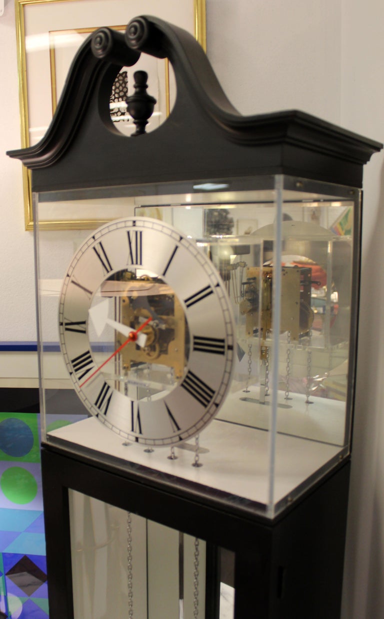 MidCentury Modern Barwick for Howard Miller Lucite Grandmother Clock, 1970s For Sale at 1stDibs
