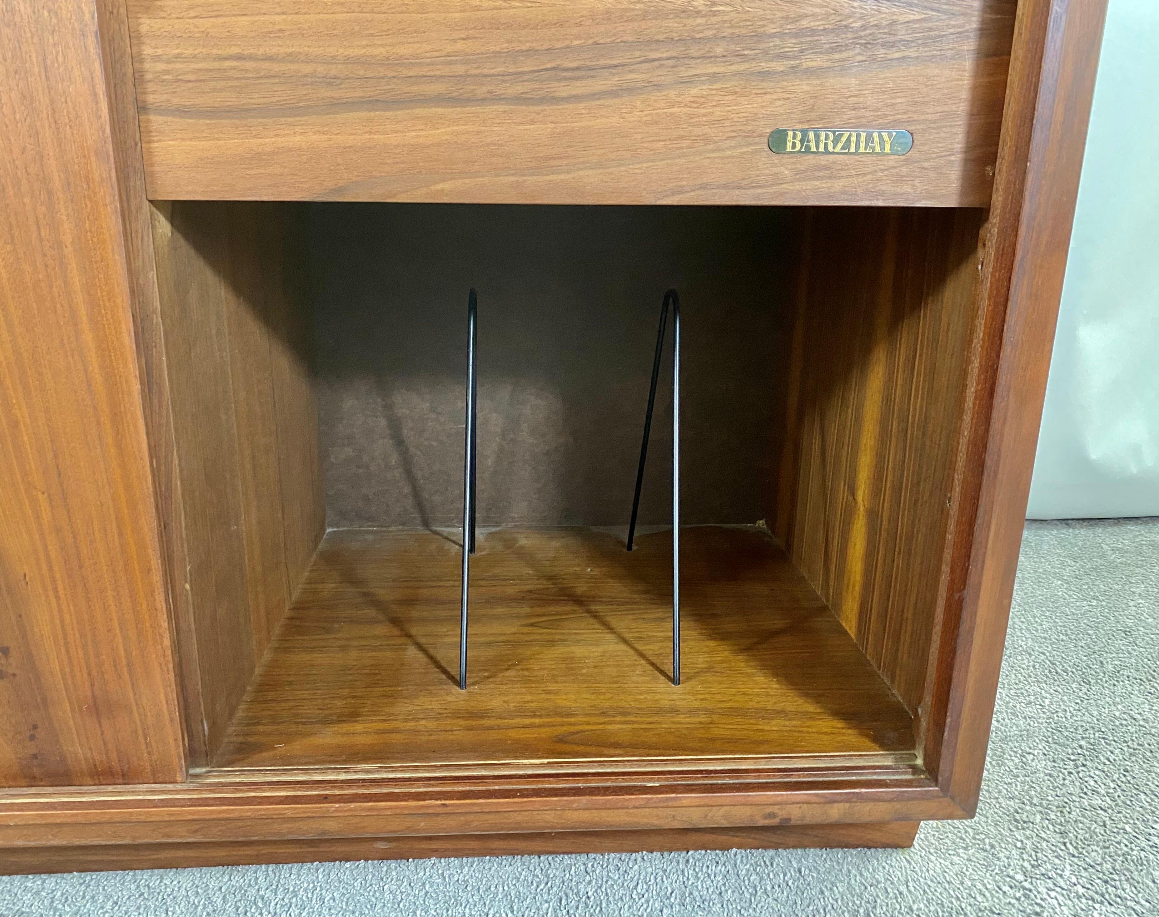 20th Century Mid-Century Modern Barzilay Stereo Cabinet Converted Sideboard or Credenza  For Sale