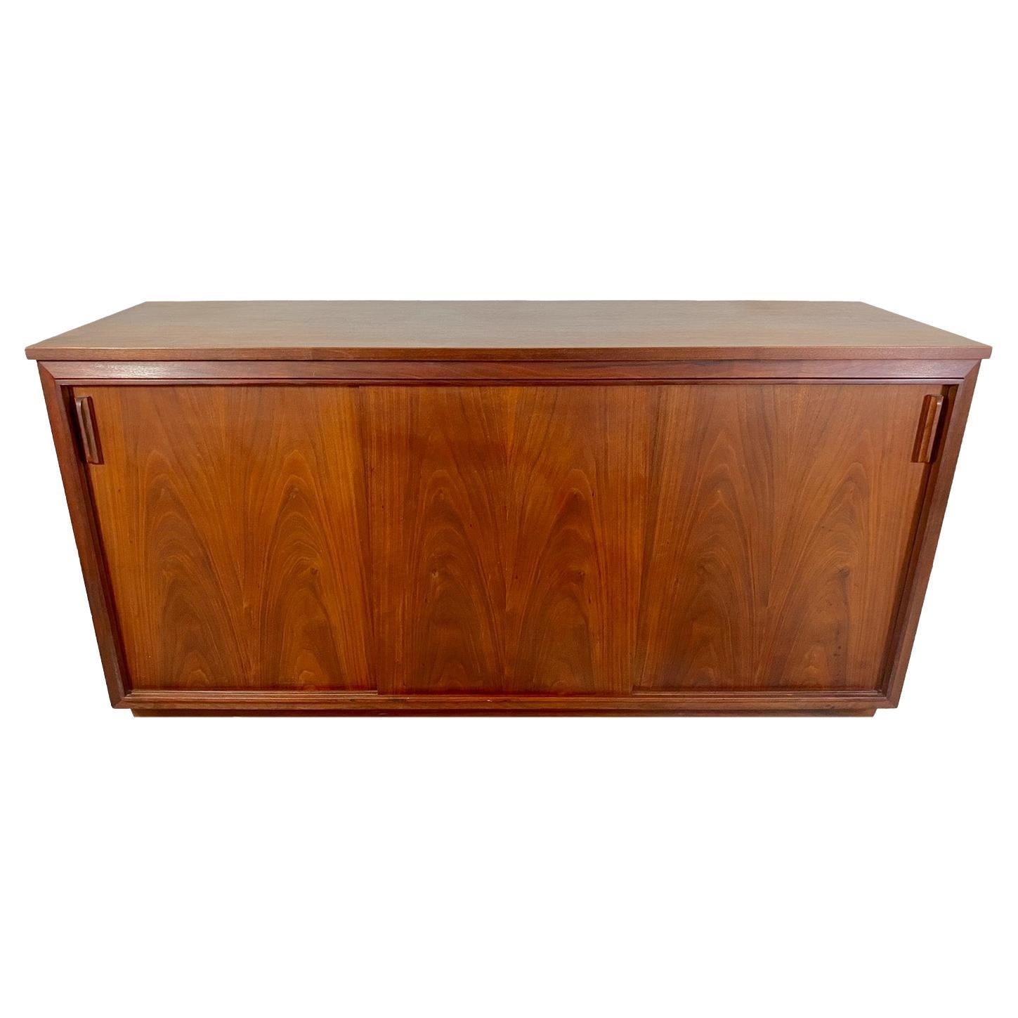 Mid-Century Modern Barzilay Stereo Cabinet Converted Sideboard or Credenza  For Sale