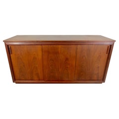 Mid-Century Modern Barzilay Stereo Cabinet Converted Sideboard or Credenza 