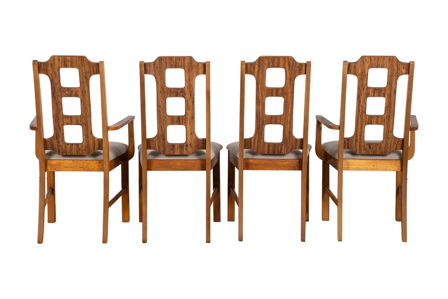 American Mid-Century Modern Bassett Dining Chairs For Sale