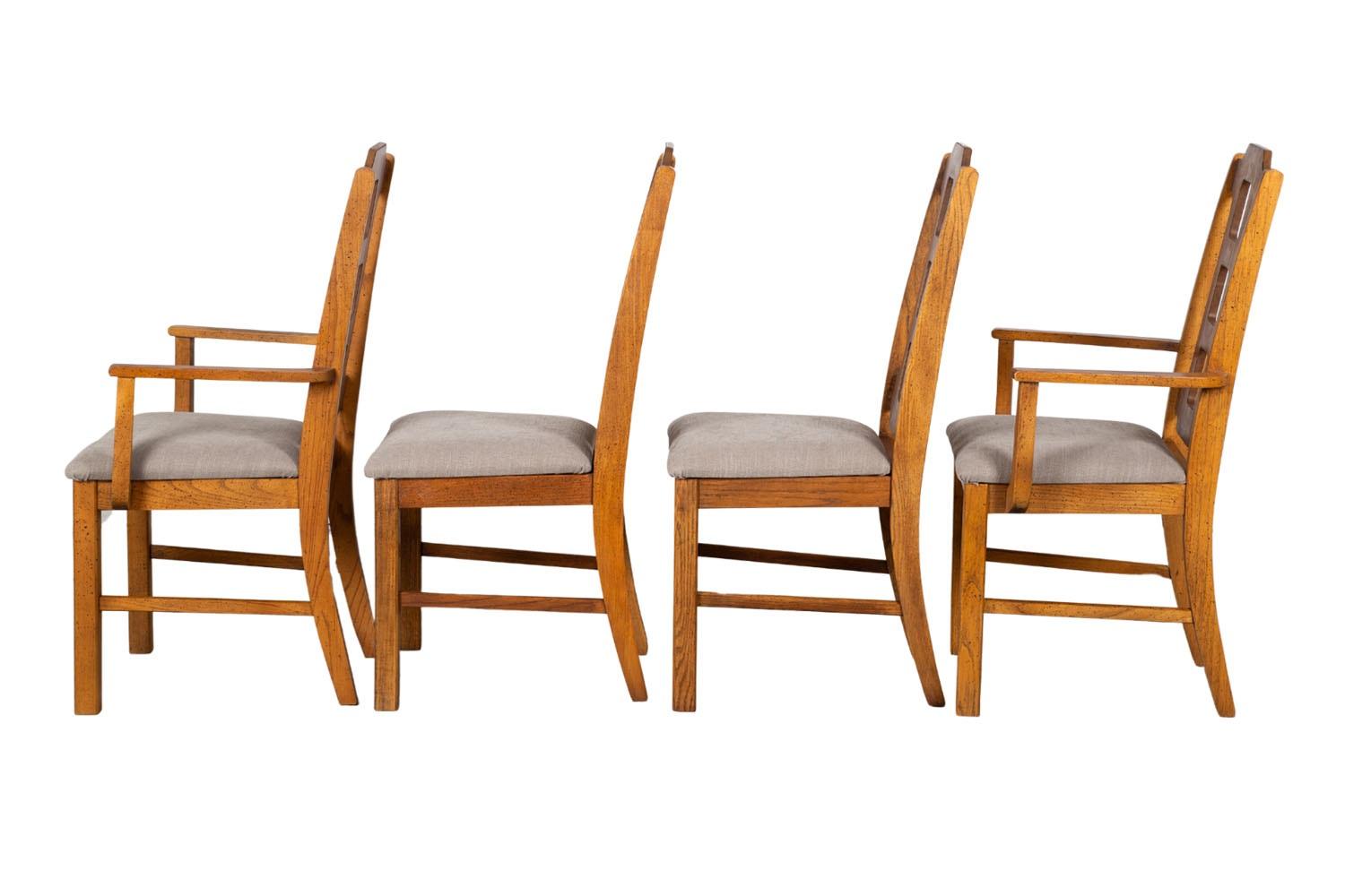 Mid-Century Modern Bassett Dining Chairs In Fair Condition For Sale In Baltimore, MD