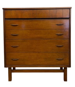 Mid Century Modern Bassett Furniture 4 Schublade Kommode mit Schwalbenschwanz Konstruktion